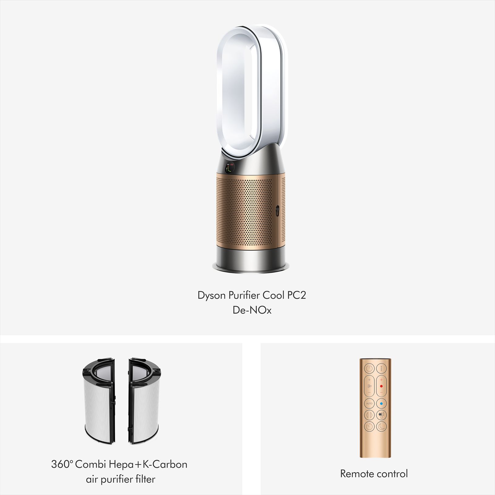 dyson Hot and Cool HP12 Air Purifier with Remote Control (Allergy Friendly, White & Gold) dyson Hot and Cool HP12 Air Purifier with Remote Control (Allergy Friendly, White & Gold)_4