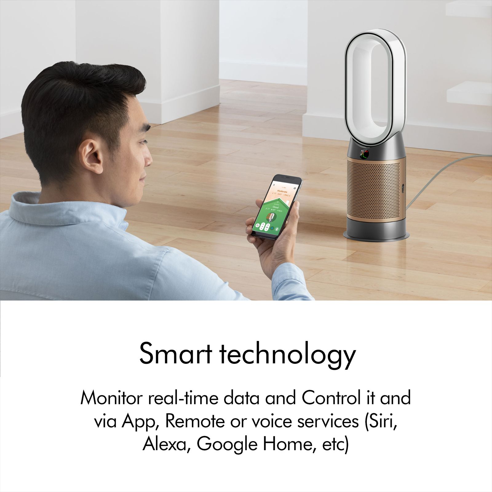 dyson Hot and Cool HP12 Air Purifier with Remote Control (Allergy Friendly, Nickel & Gold) dyson Hot and Cool HP12 Air Purifier with Remote Control (Allergy Friendly, Nickel & Gold)_5