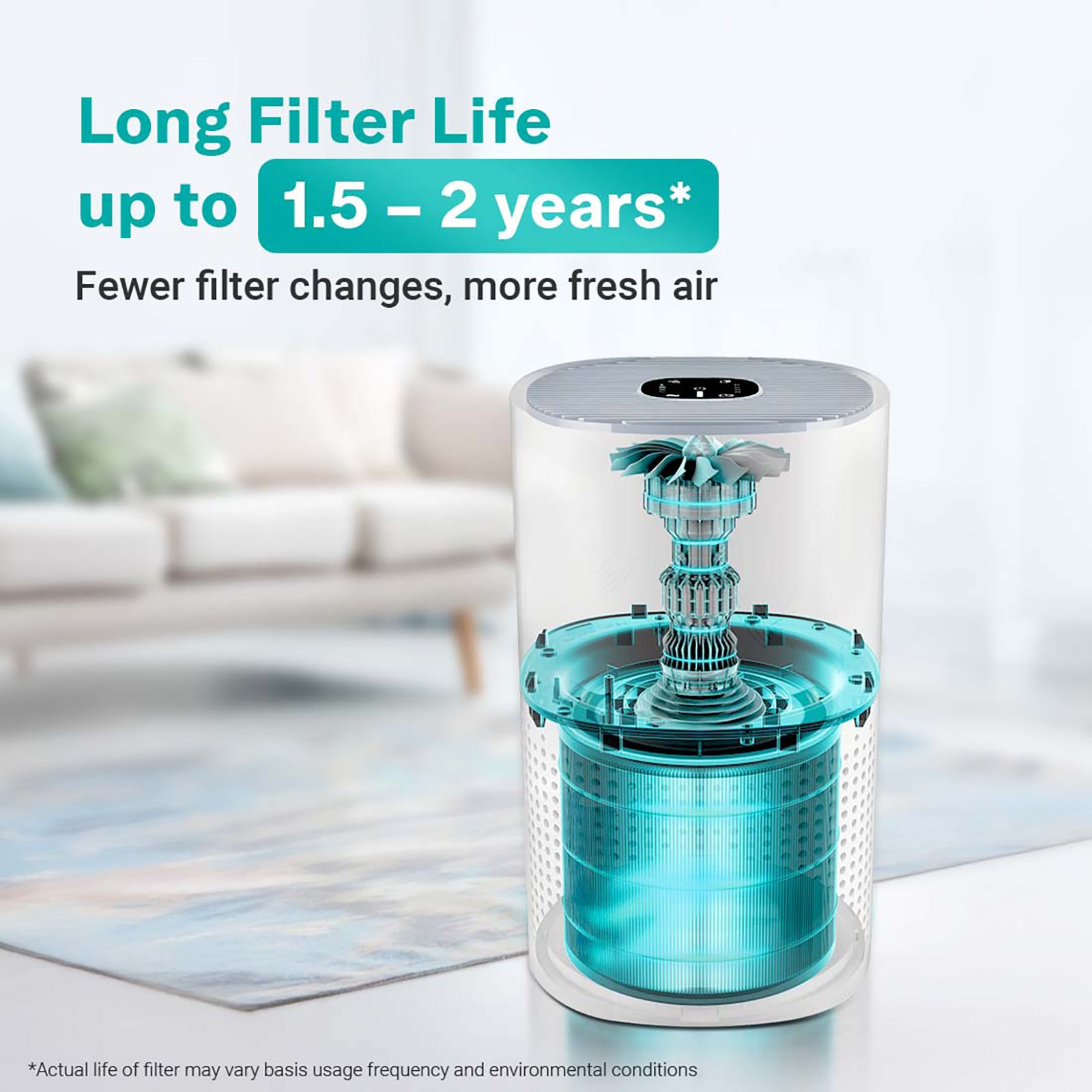 EUREKA FORBES 270 Air Purifier with Surround 360 Degree Air Intake Technology (4-Stage Air Filtration, White) EUREKA FORBES 270 Air Purifier with Surround 360 Degree Air Intake Technology (4-Stage Air Filtration, White)_4