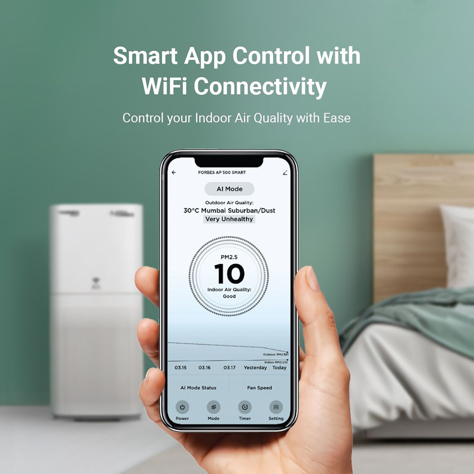 EUREKA FORBES Smart 500 Air Purifier with Surround 360 Degree Air Intake Technology (4-Stage Advanced Air Filtration, White) EUREKA FORBES Smart 500 Air Purifier with Surround 360 Degree Air Intake Technology (4-Stage Advanced Air Filtration, White)_4