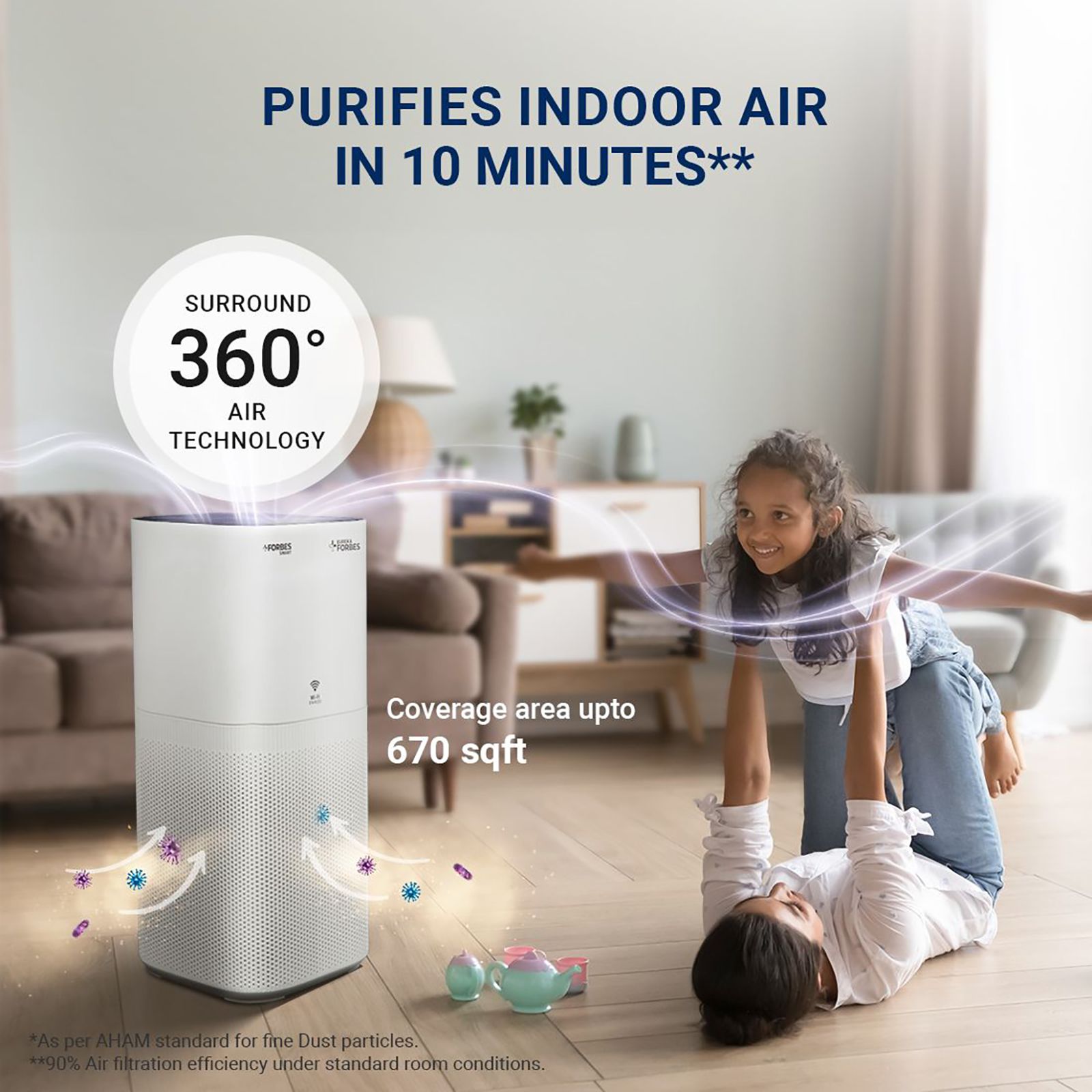 EUREKA FORBES Smart 500 Air Purifier with Surround 360 Degree Air Intake Technology (4-Stage Advanced Air Filtration, White) EUREKA FORBES Smart 500 Air Purifier with Surround 360 Degree Air Intake Technology (4-Stage Advanced Air Filtration, White)_6