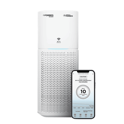 EUREKA FORBES Smart 355 Air Purifier with Surround 360 Degree Air Intake Technology (4-Stage Advanced Air Filtration, White)