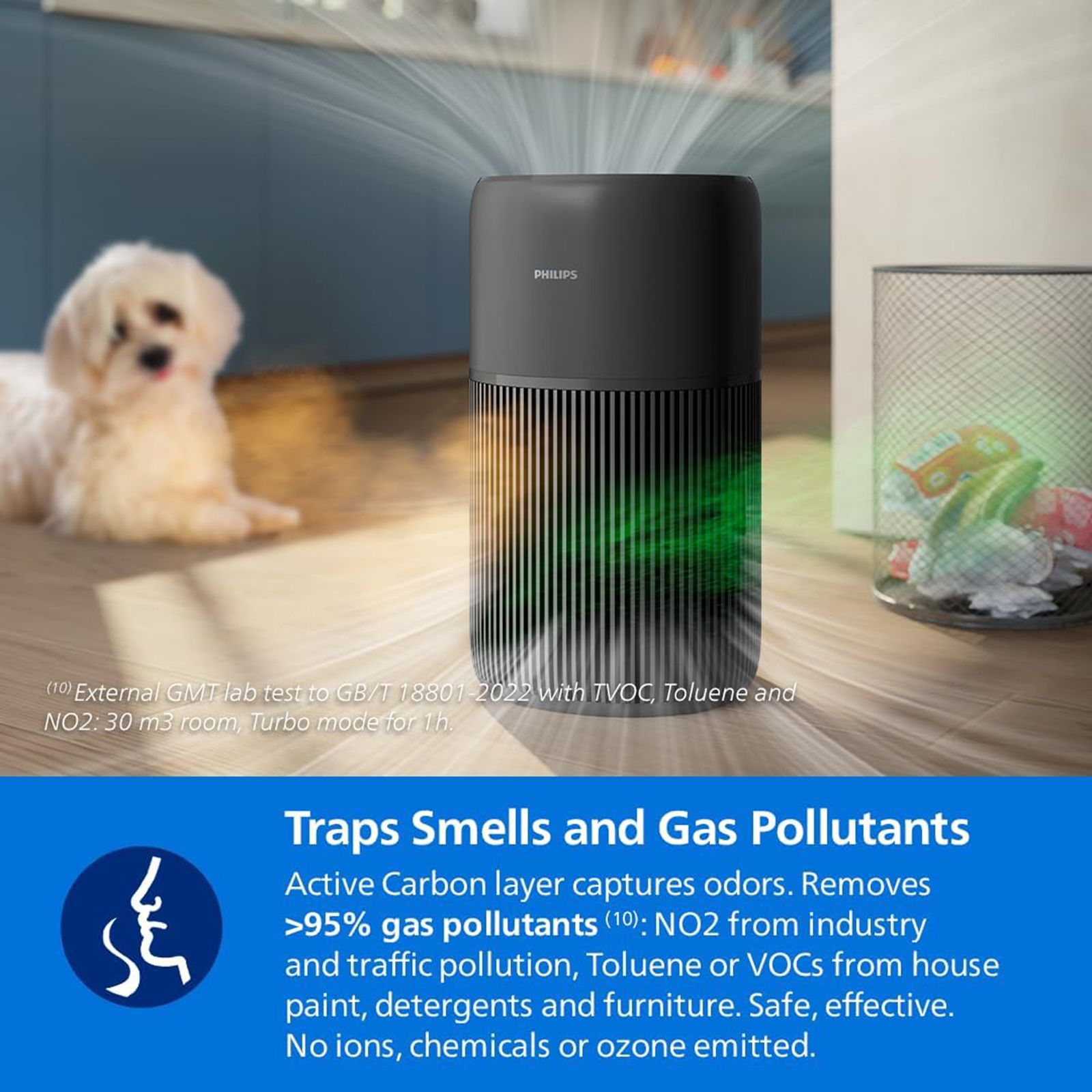 Philips AC222163 Smart Air Purifier with Silent Wing Technology (App Control with Wi-Fi, Black) Philips AC222163 Smart Air Purifier with Silent Wing Technology (App Control with Wi-Fi, Black)_11