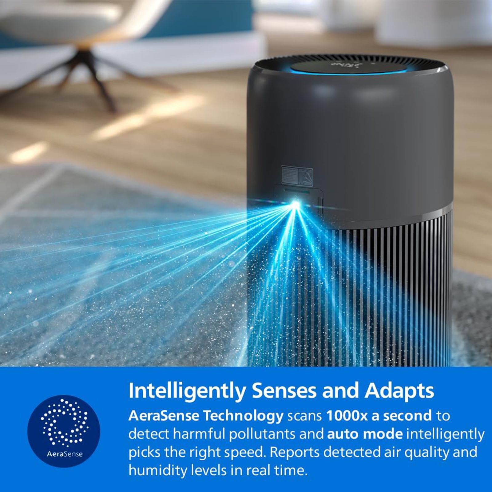 Philips AC222163 Smart Air Purifier with Silent Wing Technology (App Control with Wi-Fi, Black) Philips AC222163 Smart Air Purifier with Silent Wing Technology (App Control with Wi-Fi, Black)_12