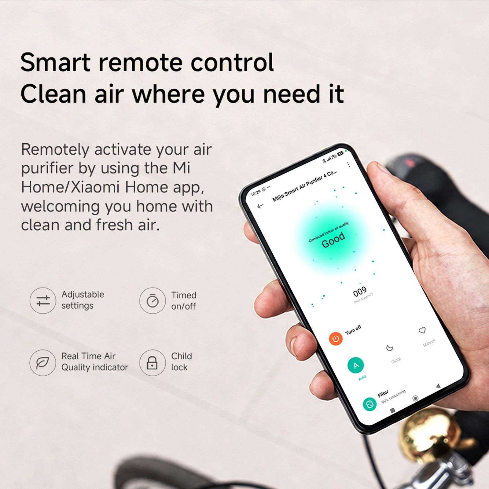 Mijia by XIAOMI 4 Compact Smart Air Purifier with XIAOMI Home App Control (3-Stage High-Efficiency Filtration, White) Mijia by XIAOMI 4 Compact Smart Air Purifier with XIAOMI Home App Control (3-Stage High-Efficiency Filtration, White)_17