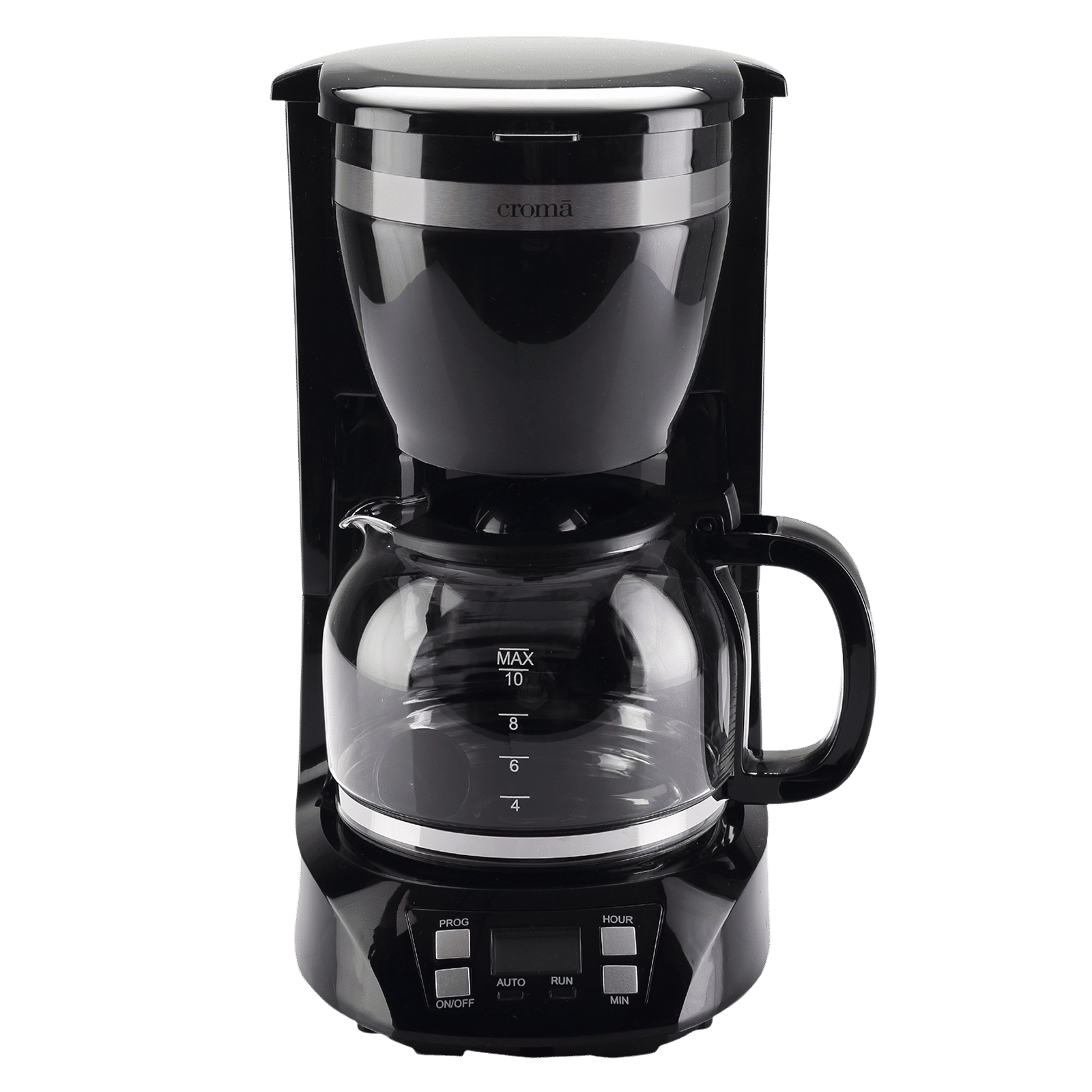 Croma 900 Watt 10 Cups Manual Espresso Coffee Maker with Keep Warm Function (Black)_1