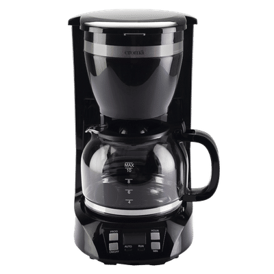 Croma 900 Watt 10 Cups Manual Espresso Coffee Maker with Keep Warm Function (Black)
