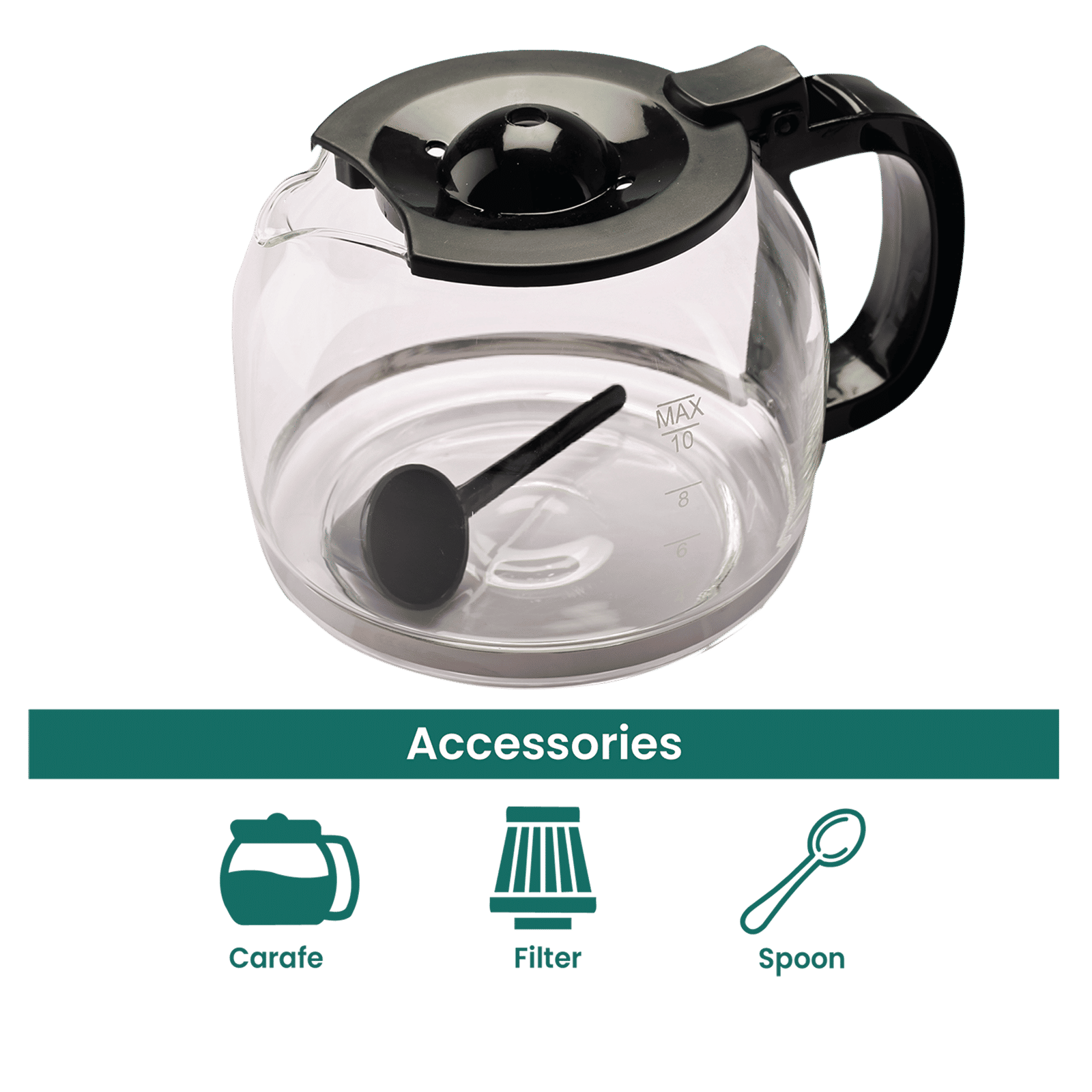Croma 900 Watt 10 Cups Manual Espresso Coffee Maker with Keep Warm Function (Black)_12