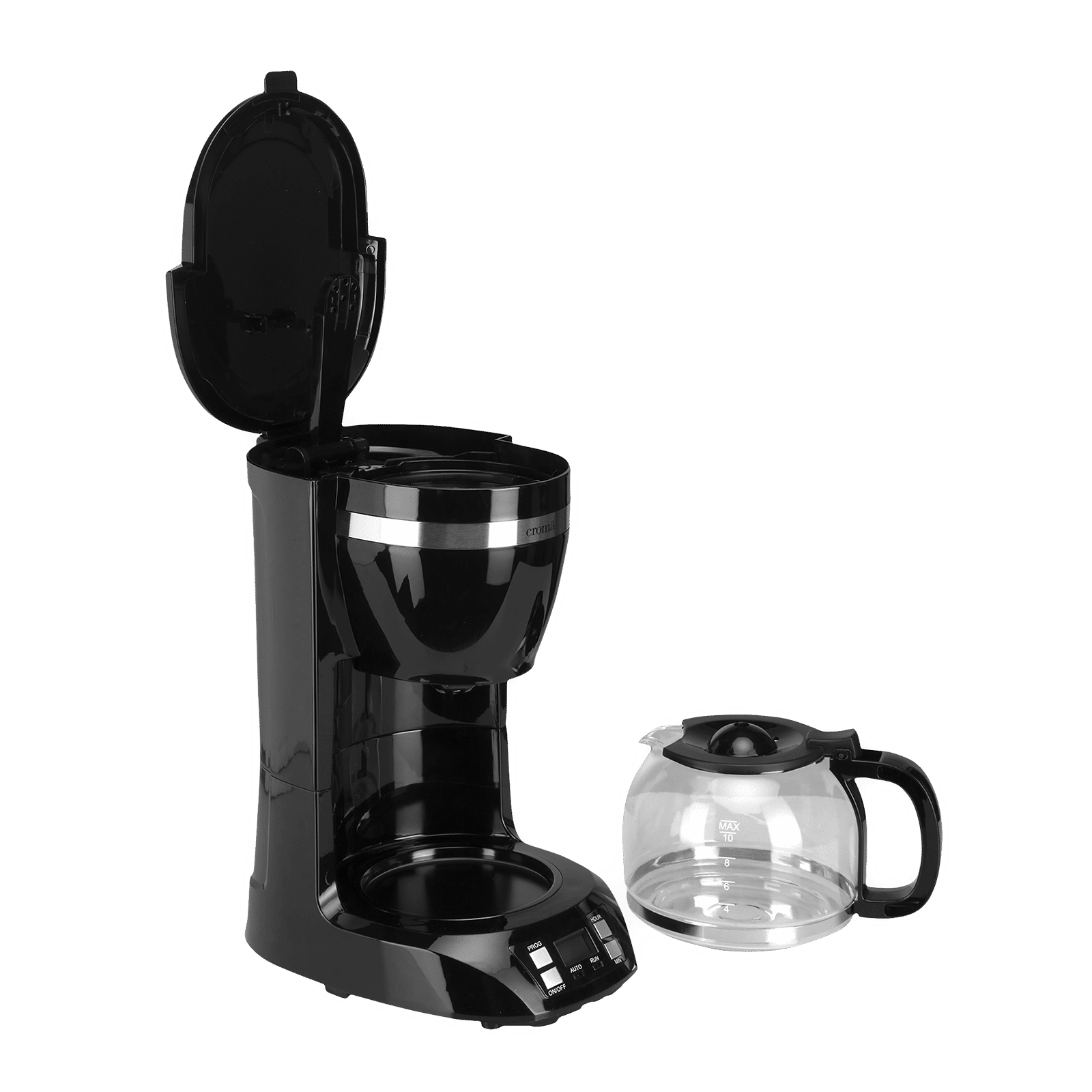 Croma 900 Watt 10 Cups Manual Espresso Coffee Maker with Keep Warm Function (Black)_8