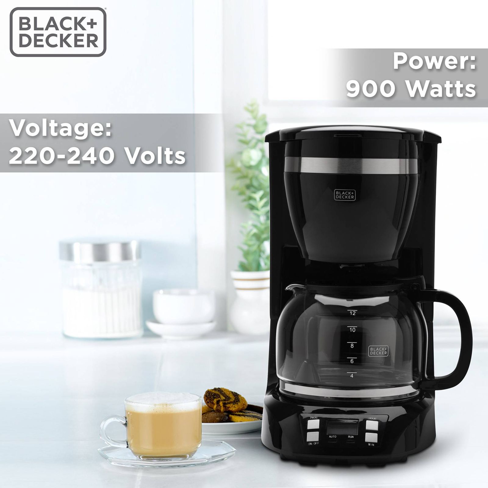 BLACK&DECKER BXCM1201IN 900 Watt 12 Cups Automatic Drip Coffee Maker with Keep Warm Function (Black) BLACK&DECKER BXCM1201IN 900 Watt 12 Cups Automatic Drip Coffee Maker with Keep Warm Function (Black)_16