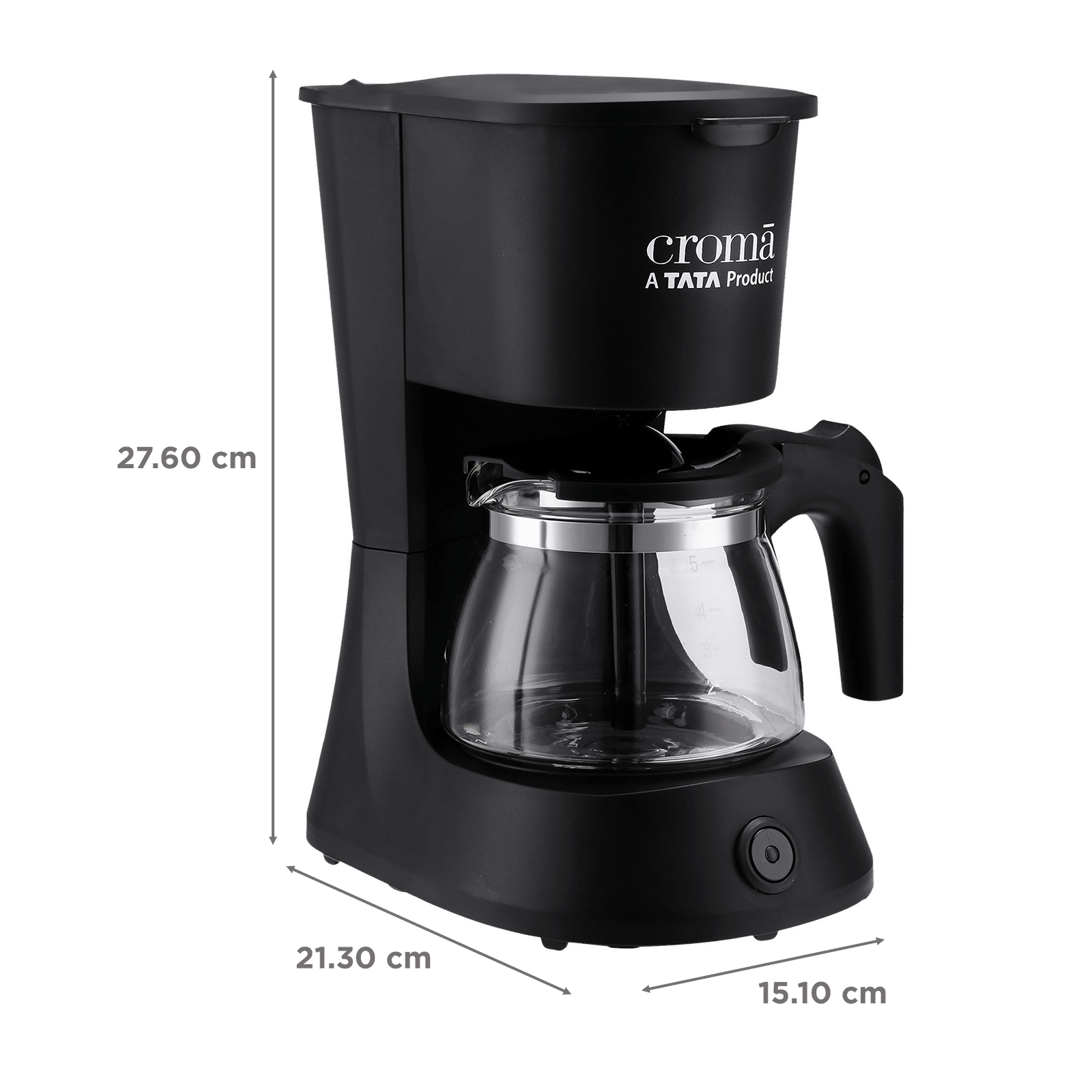 Croma 600 Watt 5 Cups Manual Drip Coffee Maker with Keep Warm Function (Black) Croma 600 Watt 5 Cups Manual Drip Coffee Maker with Keep Warm Function (Black)_2