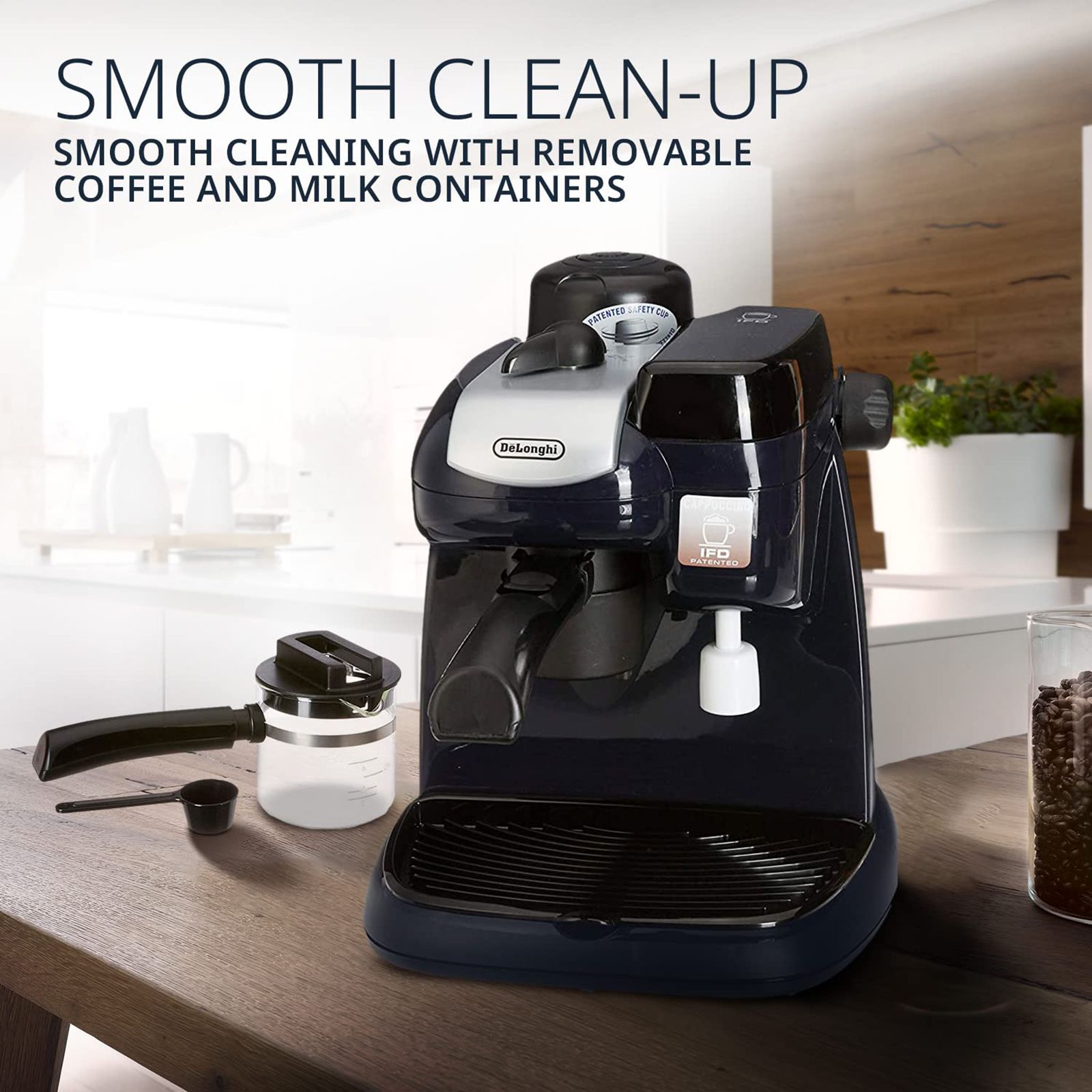De'Longhi 800 Watt 4 Cups Automatic Drip Coffee Maker with IFD System (Blue)_12