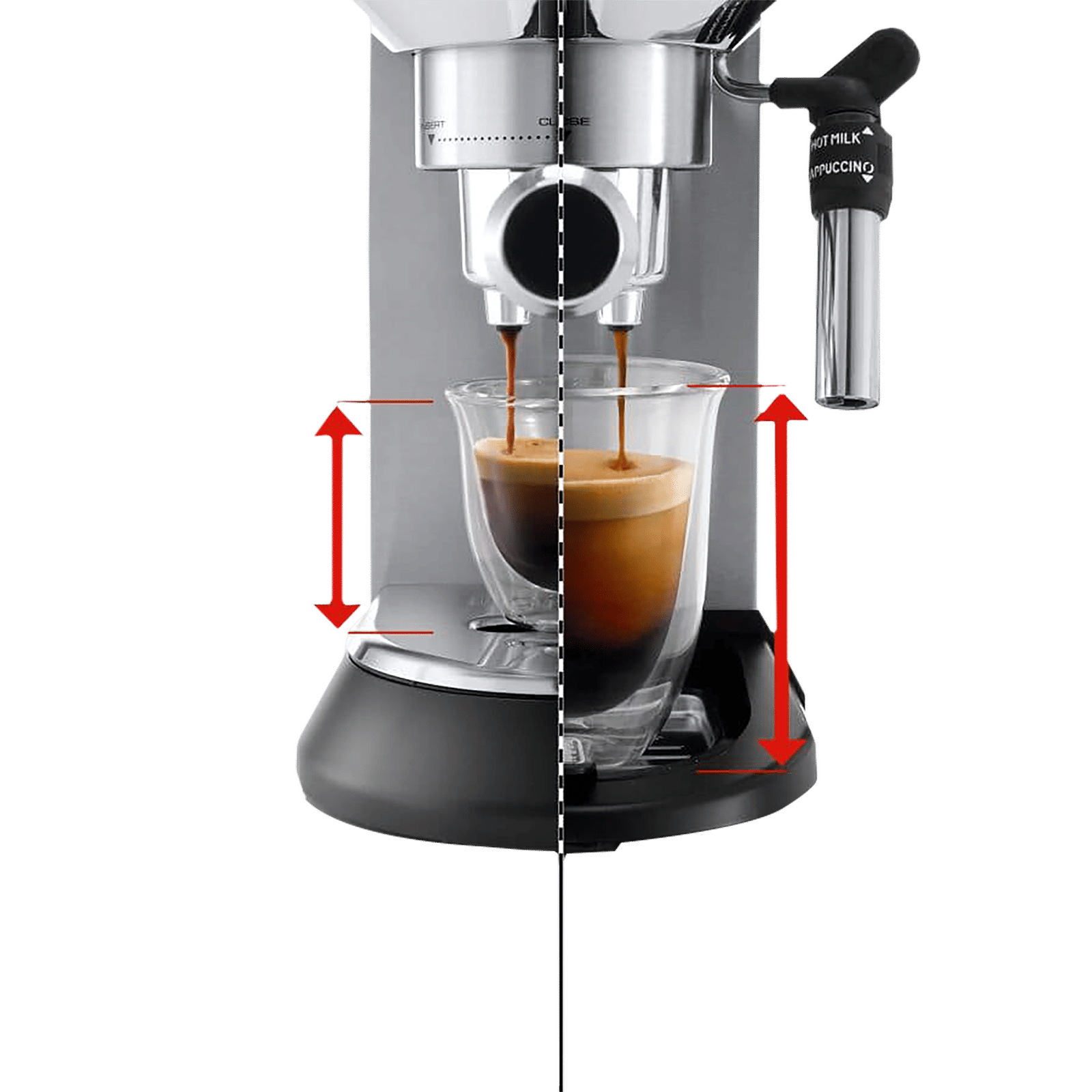 De'Longhi Dedica 1300 Watt 2 Cups Automatic Espresso Coffee Maker with Thermoblock Technology (Metallic) De'Longhi Dedica 1300 Watt 2 Cups Automatic Espresso Coffee Maker with Thermoblock Technology (Metallic)_7