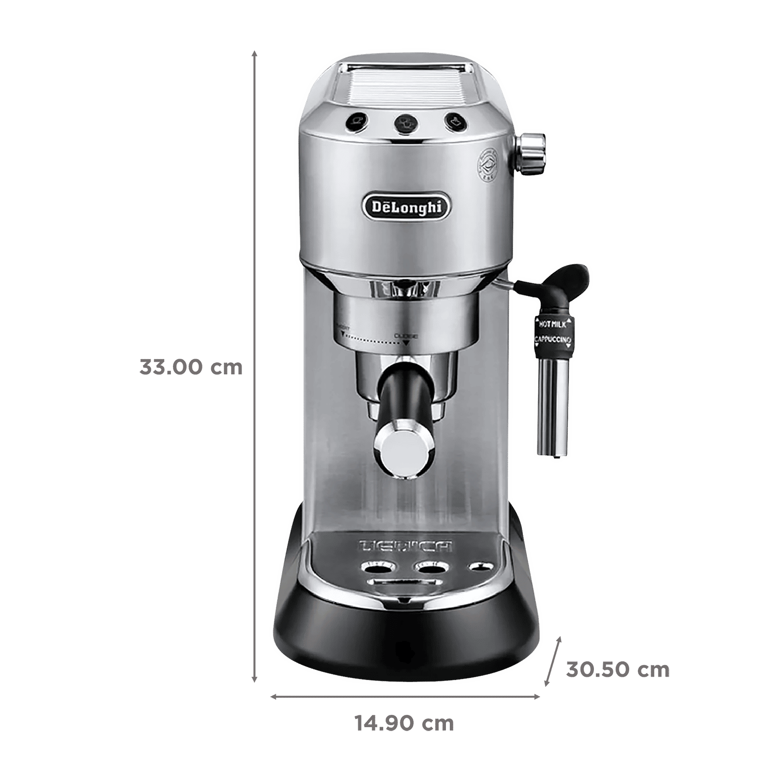 De'Longhi Dedica 1300 Watt 2 Cups Automatic Espresso Coffee Maker with Thermoblock Technology (Metallic) De'Longhi Dedica 1300 Watt 2 Cups Automatic Espresso Coffee Maker with Thermoblock Technology (Metallic)_2