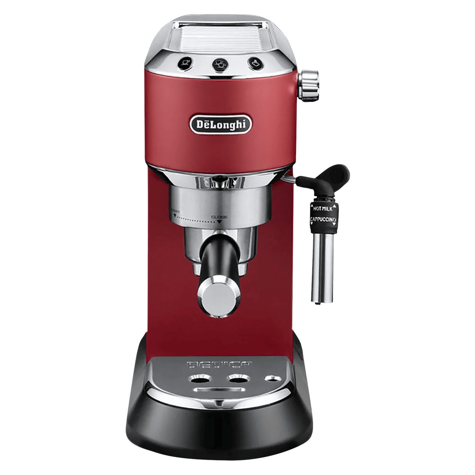 De'Longhi Dedica 1300 Watt 2 Cups Semi-Automatic Espresso Coffee Maker with Thermoblock Technology (Red) De'Longhi Dedica 1300 Watt 2 Cups Semi-Automatic Espresso Coffee Maker with Thermoblock Technology (Red)_1