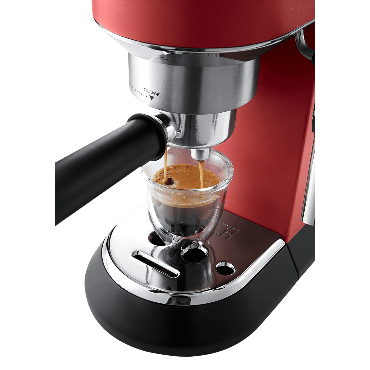 De'Longhi Dedica 1300 Watt 2 Cups Semi-Automatic Espresso Coffee Maker with Thermoblock Technology (Red) De'Longhi Dedica 1300 Watt 2 Cups Semi-Automatic Espresso Coffee Maker with Thermoblock Technology (Red)_6