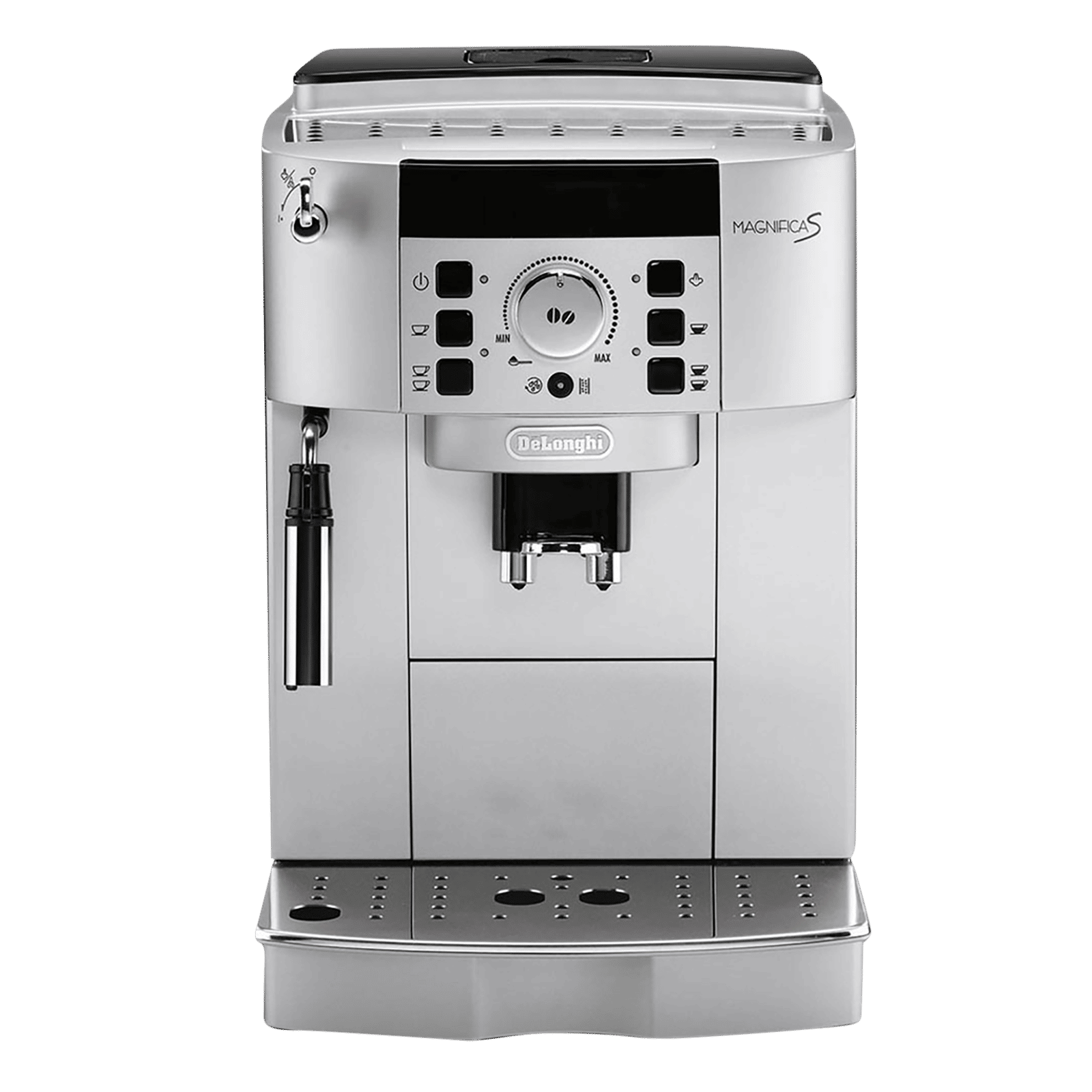 De'Longhi Magnifica S 1450 Watt 2 Cups Automatic Cappuccino & Espresso Coffee Maker with Thermoblock Technology (Silver/Black) De'Longhi Magnifica S 1450 Watt 2 Cups Automatic Cappuccino & Espresso Coffee Maker with Thermoblock Technology (Silver/Black)_1