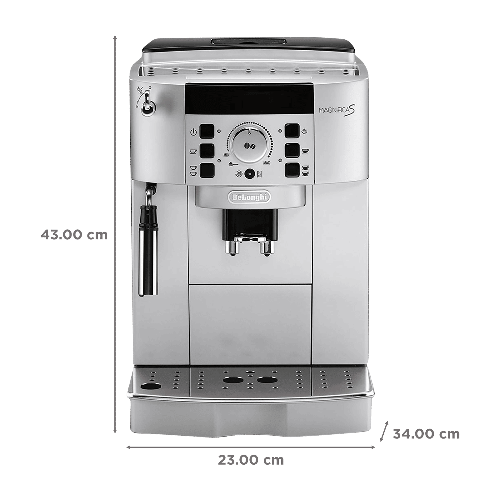 De'Longhi Magnifica S 1450 Watt 2 Cups Automatic Cappuccino & Espresso Coffee Maker with Thermoblock Technology (Silver/Black) De'Longhi Magnifica S 1450 Watt 2 Cups Automatic Cappuccino & Espresso Coffee Maker with Thermoblock Technology (Silver/Black)_2