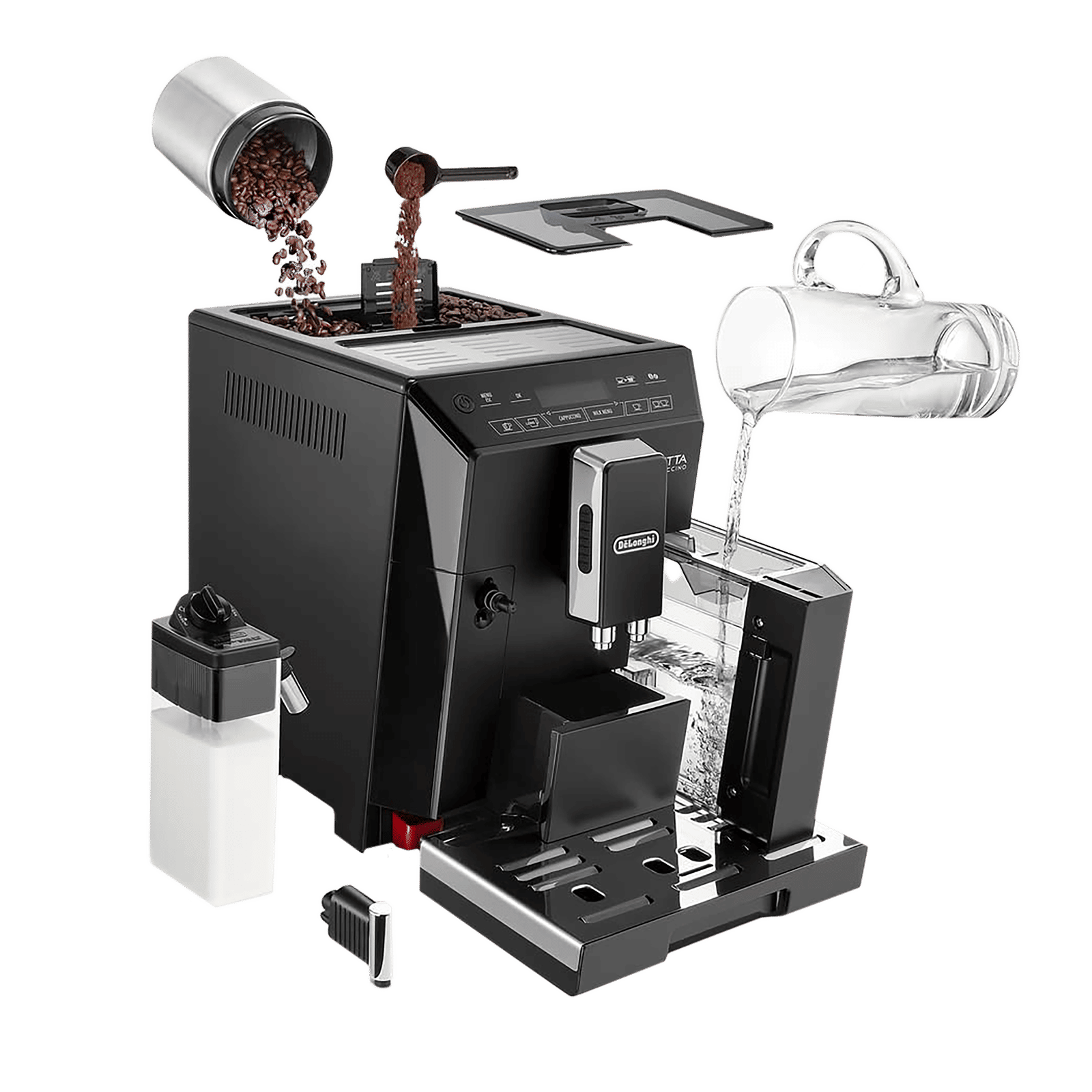 De'Longhi Eletta Cappuccino 1450 Watt 2 Cups Automatic Cappuccino & Espresso Coffee Maker with Grinding Technology (Black)_8