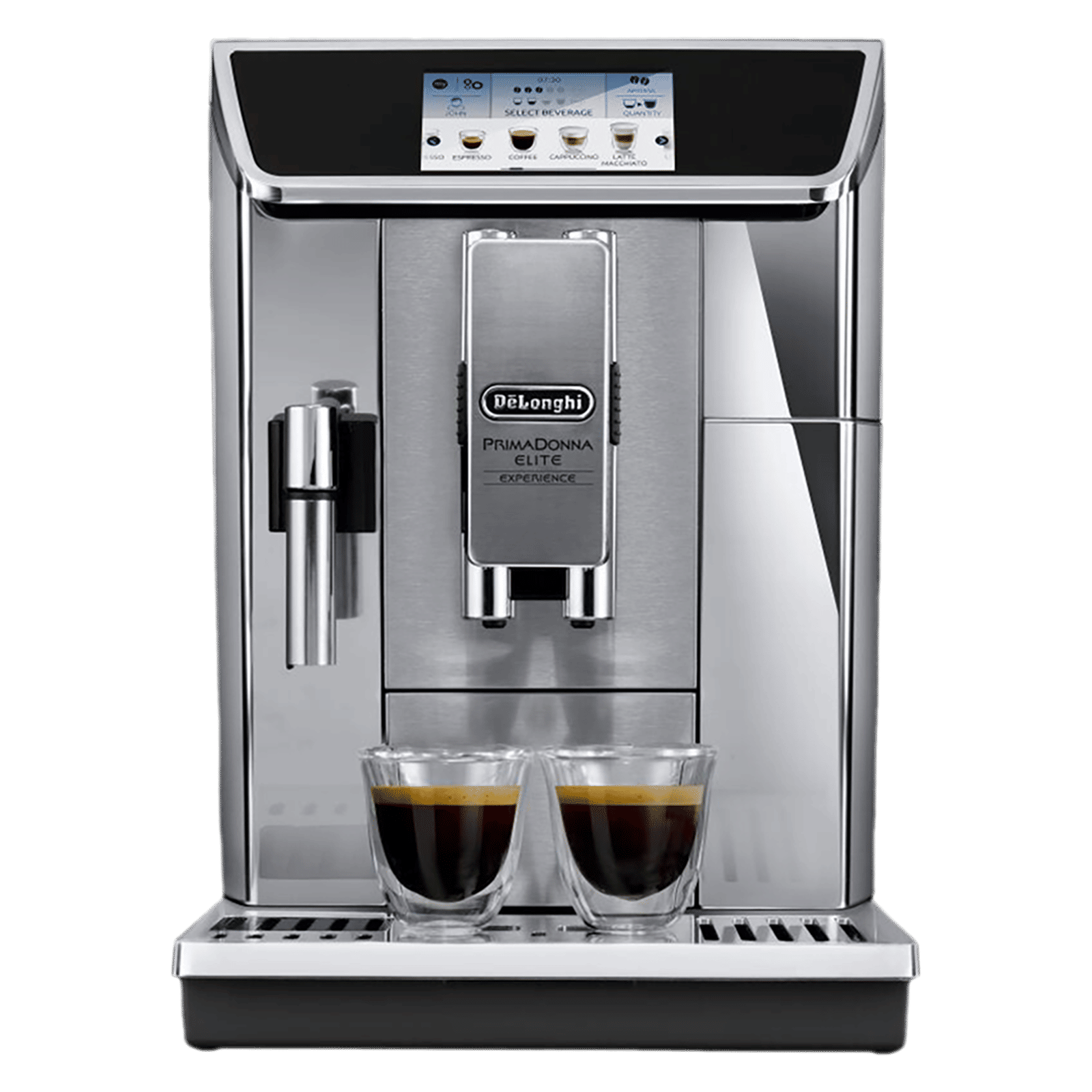 De'Longhi PrimaDonna Elite Experience 1450 Watt 2 Cups Automatic Cappuccino & Espresso Coffee Maker with Optimal Temperature Control (Metal Silver) De'Longhi PrimaDonna Elite Experience 1450 Watt 2 Cups Automatic Cappuccino & Espresso Coffee Maker with Optimal Temperature Control (Metal Silver)_1