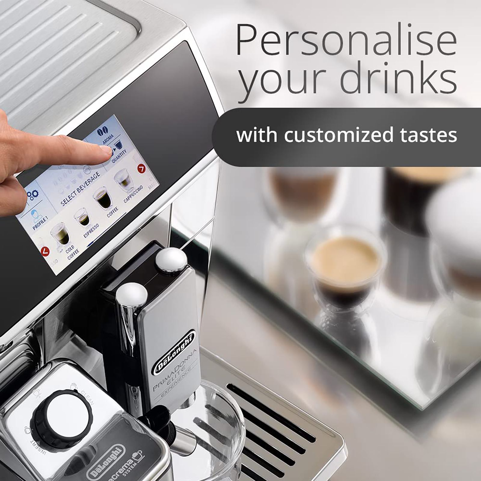 De'Longhi PrimaDonna Elite Experience 1450 Watt 2 Cups Automatic Cappuccino & Espresso Coffee Maker with Optimal Temperature Control (Metal Silver) De'Longhi PrimaDonna Elite Experience 1450 Watt 2 Cups Automatic Cappuccino & Espresso Coffee Maker with Optimal Temperature Control (Metal Silver)_10