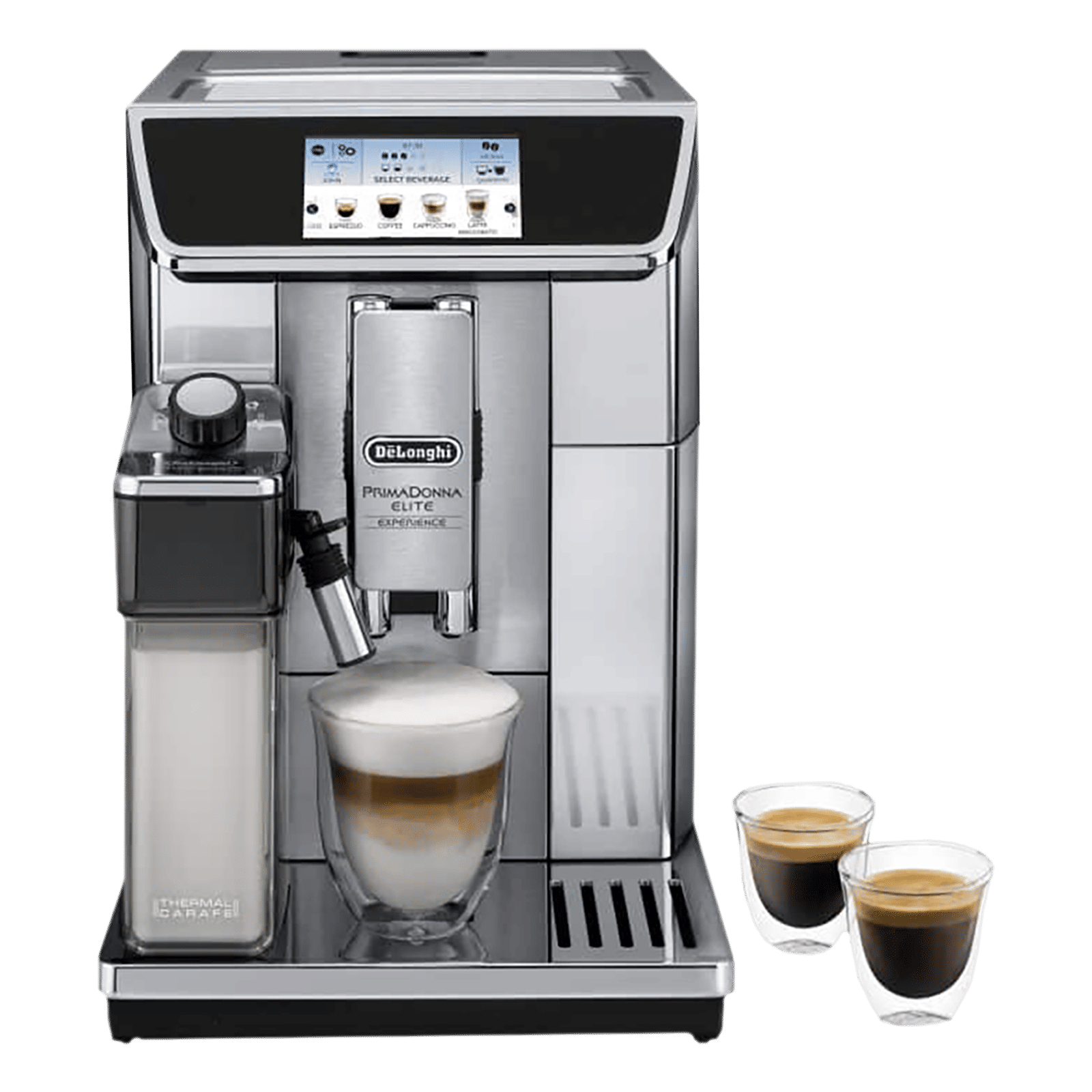 De'Longhi PrimaDonna Elite Experience 1450 Watt 2 Cups Automatic Cappuccino & Espresso Coffee Maker with Optimal Temperature Control (Metal Silver) De'Longhi PrimaDonna Elite Experience 1450 Watt 2 Cups Automatic Cappuccino & Espresso Coffee Maker with Optimal Temperature Control (Metal Silver)_6