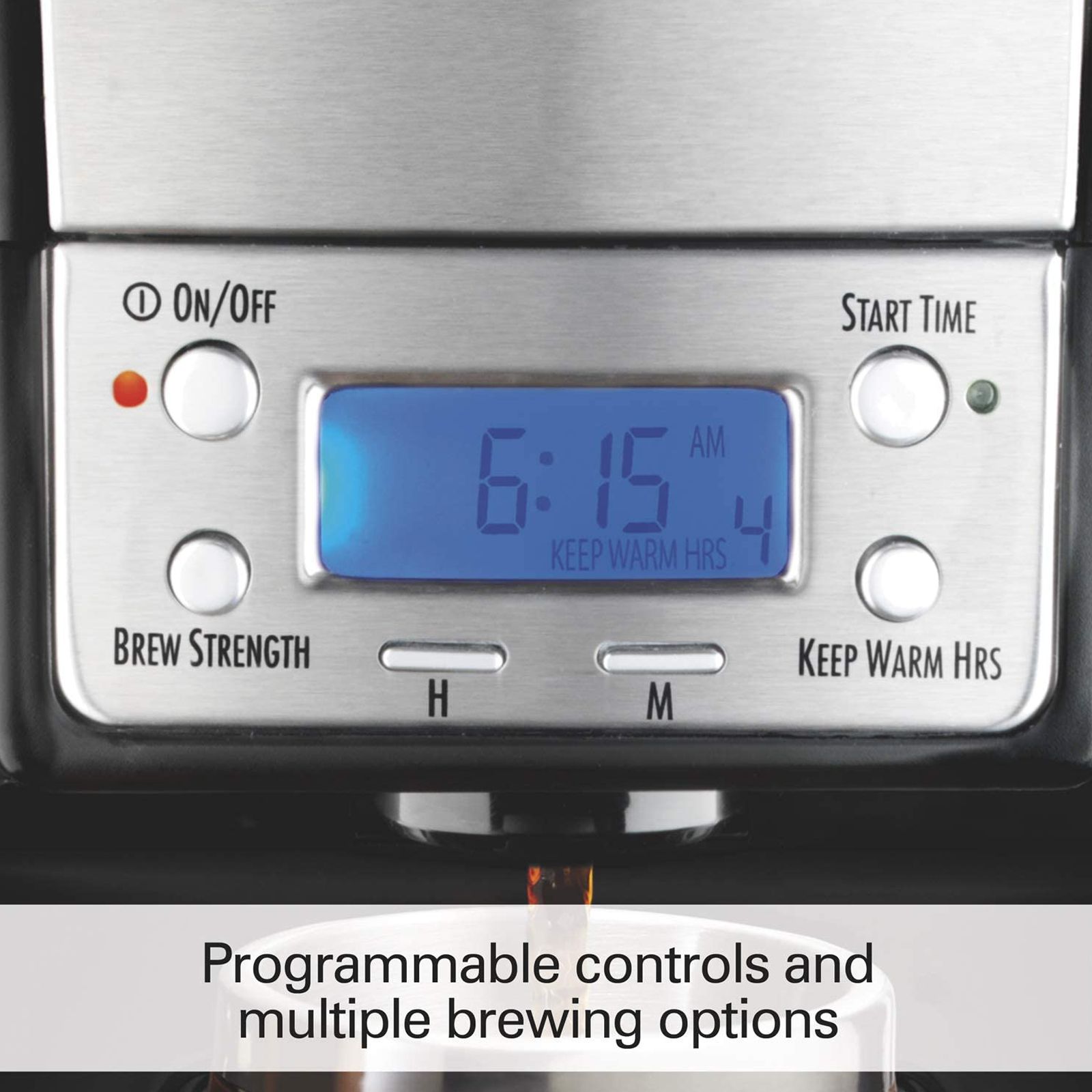 Hamilton Beach 130 Watt 12 Cups Automatic Espresso Coffee Maker with Keep Warm Function (Silver)_6