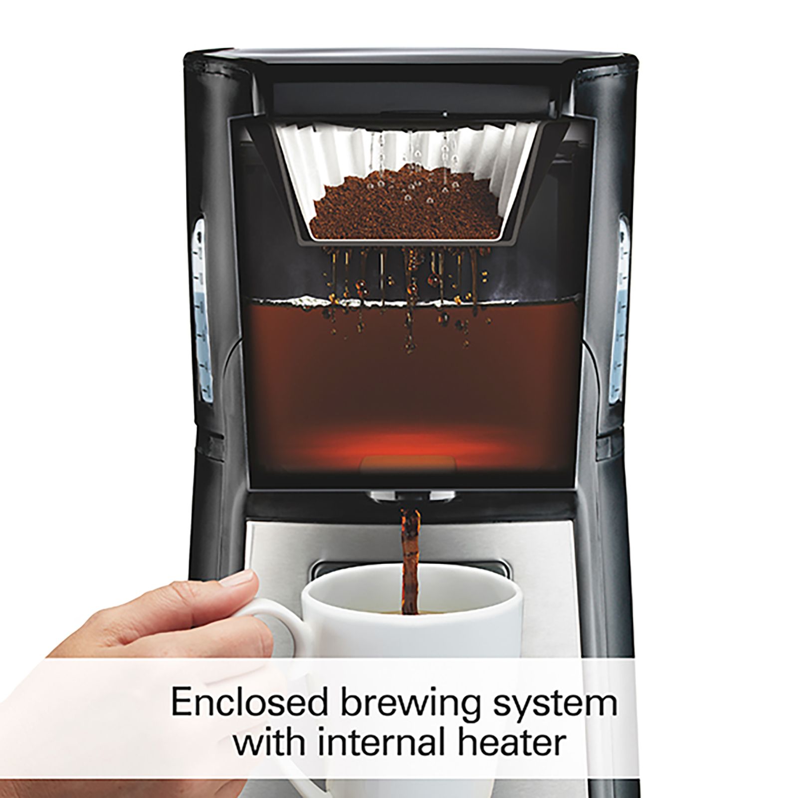 Hamilton Beach 130 Watt 12 Cups Automatic Espresso Coffee Maker with Keep Warm Function (Silver)_10