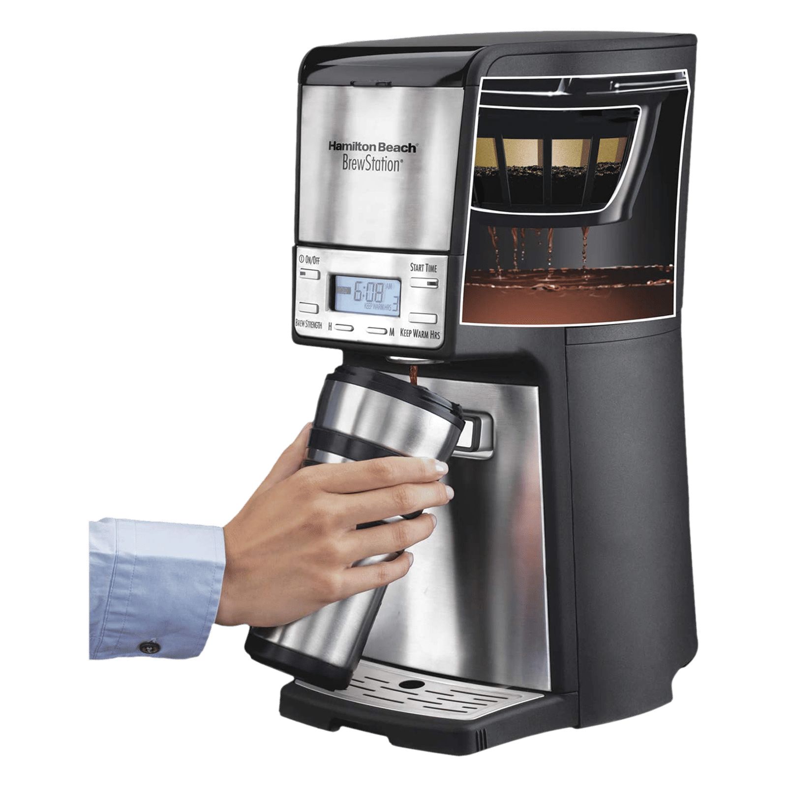 Hamilton Beach 130 Watt 12 Cups Automatic Espresso Coffee Maker with Keep Warm Function (Silver)_15