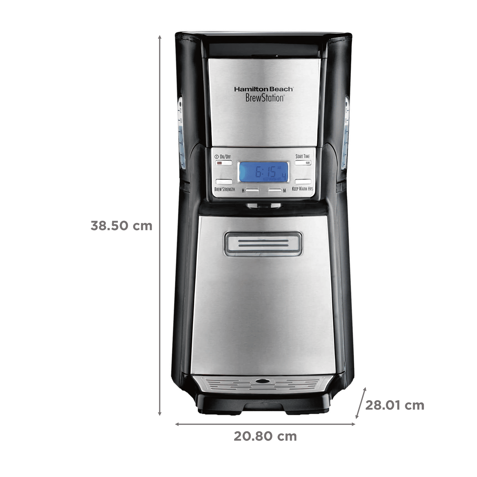 Hamilton Beach 130 Watt 12 Cups Automatic Espresso Coffee Maker with Keep Warm Function (Silver)_2