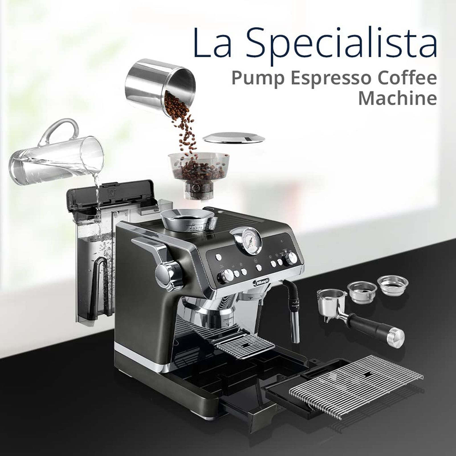 De'Longhi La Specialista Prestigio 1450 Watt 1 Cups Automatic Espresso, Americano & Long Black Coffee Maker with Sensor Grinding Technology (Black)_4