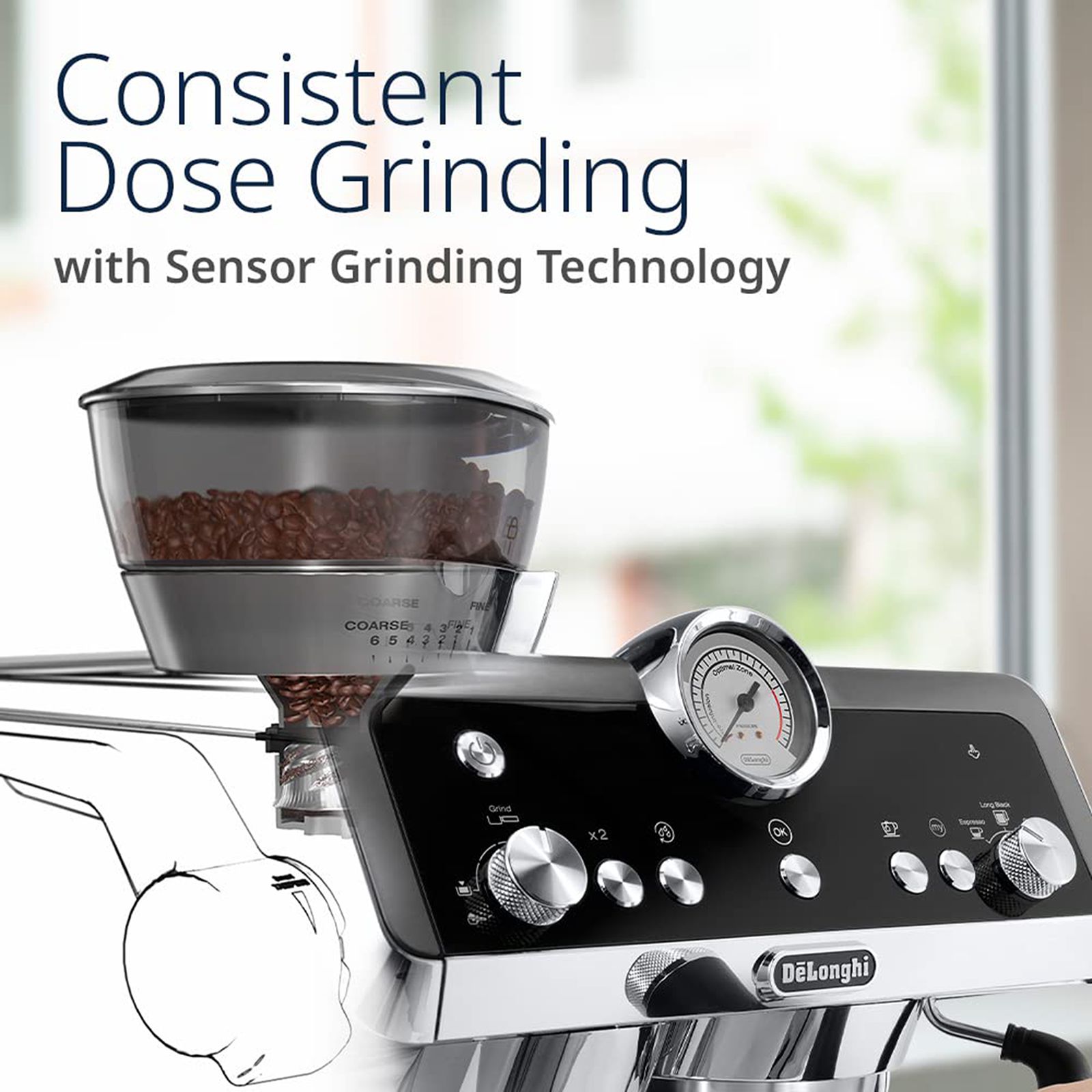 De'Longhi La Specialista Prestigio 1450 Watt 1 Cups Automatic Espresso, Americano & Long Black Coffee Maker with Sensor Grinding Technology (Black)_7