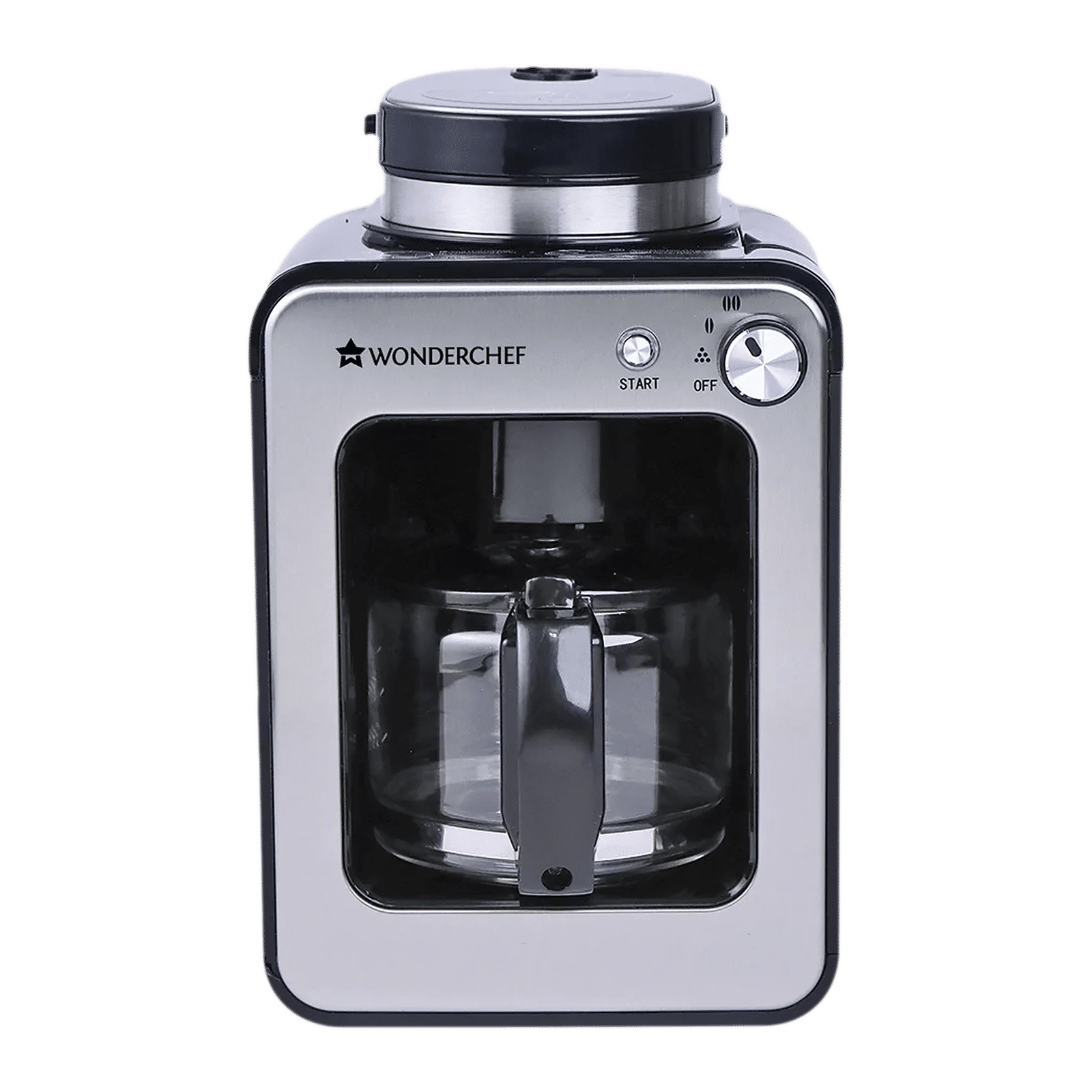 WONDERCHEF Regalia 4 Cups Automatic Black Coffee Maker with Anti Drip Valve (Black/Silver)_1