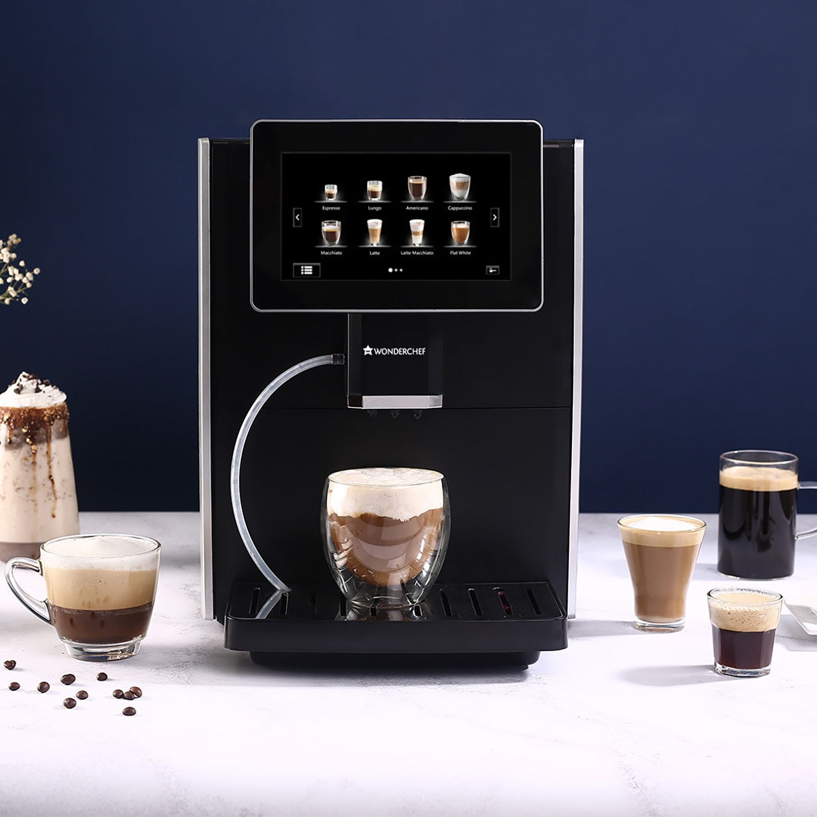 WONDERCHEF Regalia 600 Watt 6 Cups Automatic Espresso, Cappuccino, Flat White, Americano, Long Black, Lungo, Latte Macchiato & Macchiato Coffee Maker with Thermoblock Technology (Black)_5