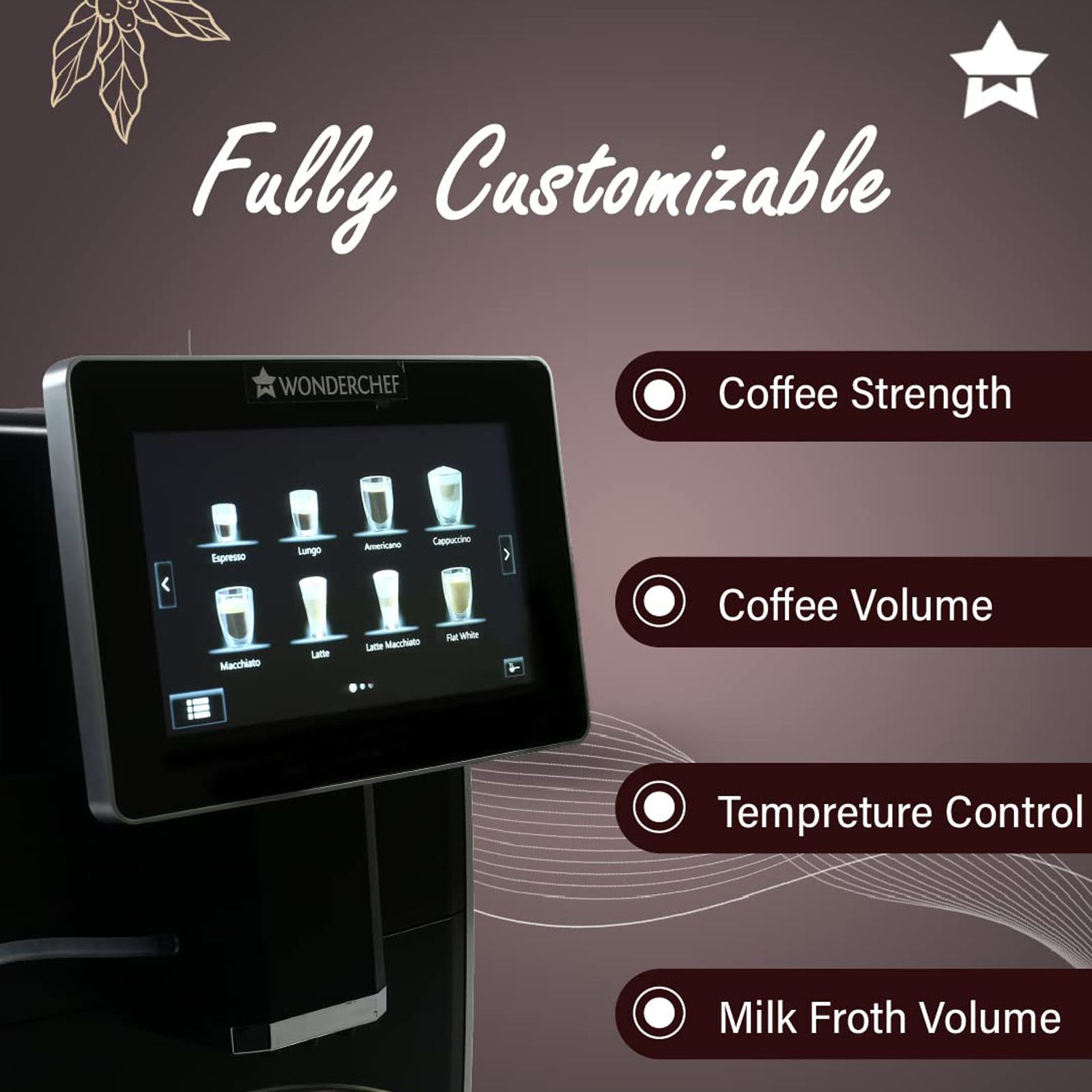 WONDERCHEF Regalia 600 Watt 6 Cups Automatic Espresso, Cappuccino, Flat White, Americano, Long Black, Lungo, Latte Macchiato & Macchiato Coffee Maker with Thermoblock Technology (Black)_7