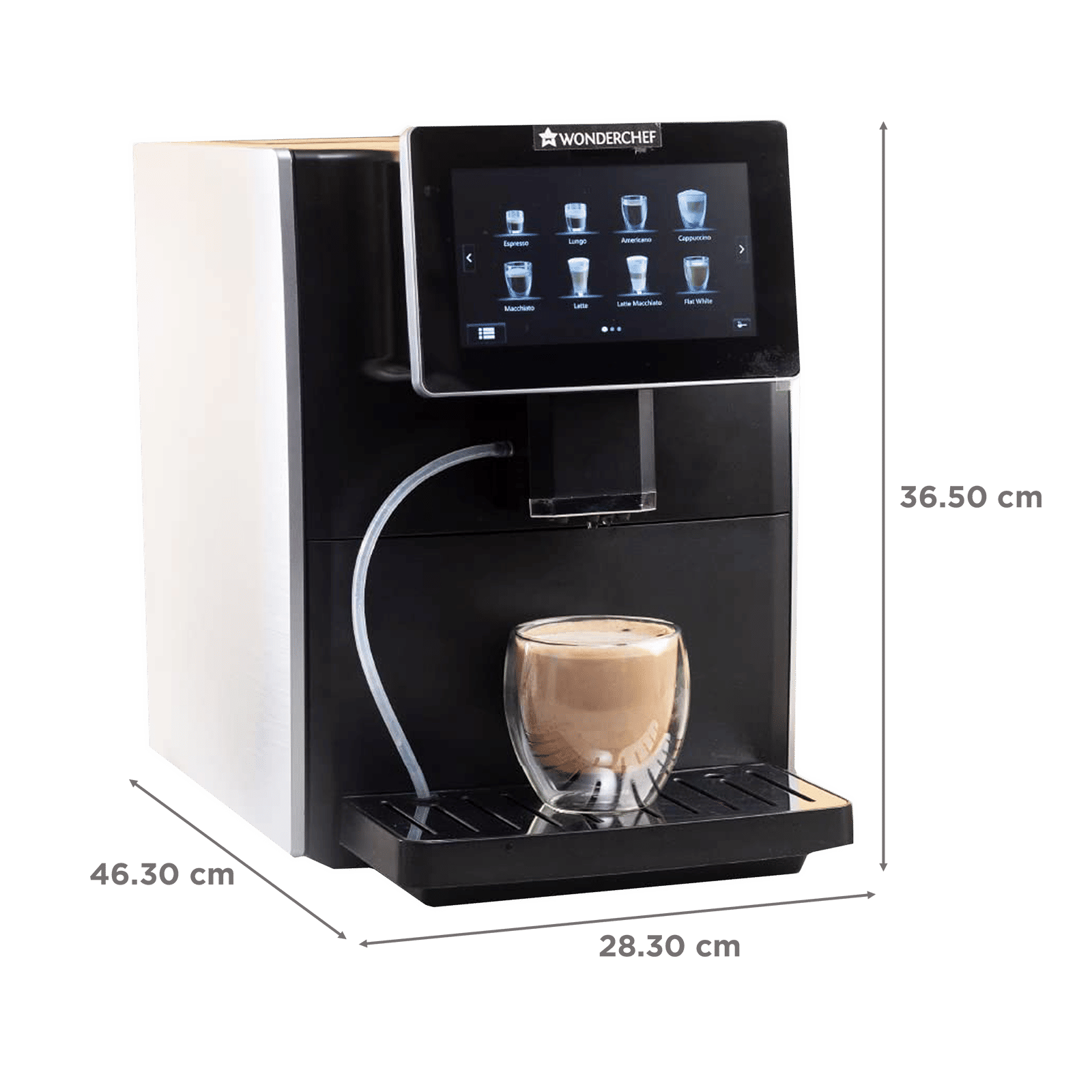 WONDERCHEF Regalia 600 Watt 6 Cups Automatic Espresso, Cappuccino, Flat White, Americano, Long Black, Lungo, Latte Macchiato & Macchiato Coffee Maker with Thermoblock Technology (Black)_2