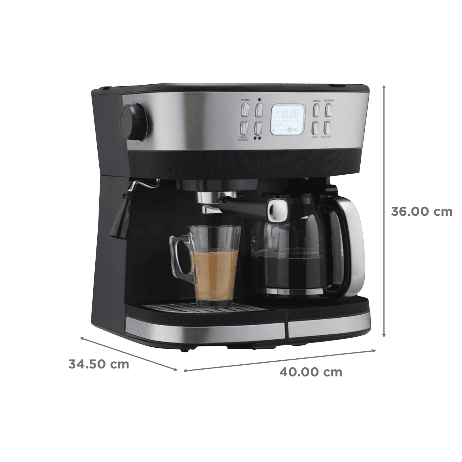morphy richards DuoPresso 1850 Watt 10 Cups Automatic Espresso, Cappuccino & Latte Coffee Maker with Overheat Protection (Black) morphy richards DuoPresso 1850 Watt 10 Cups Automatic Espresso, Cappuccino & Latte Coffee Maker with Overheat Protection (Black)_2
