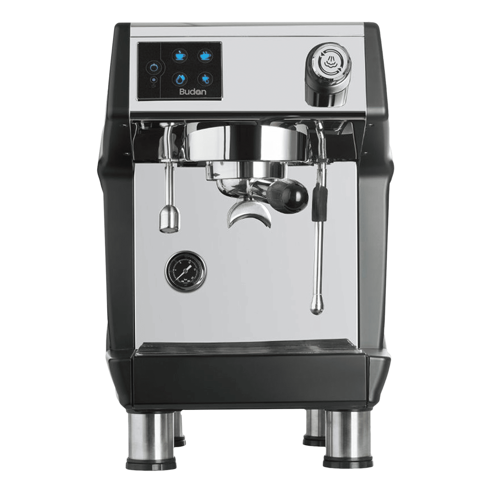 Budan 600 Watt 130 Cups Semi-Automatic Espresso Coffee Maker with Dust Resistant (Silver)_1