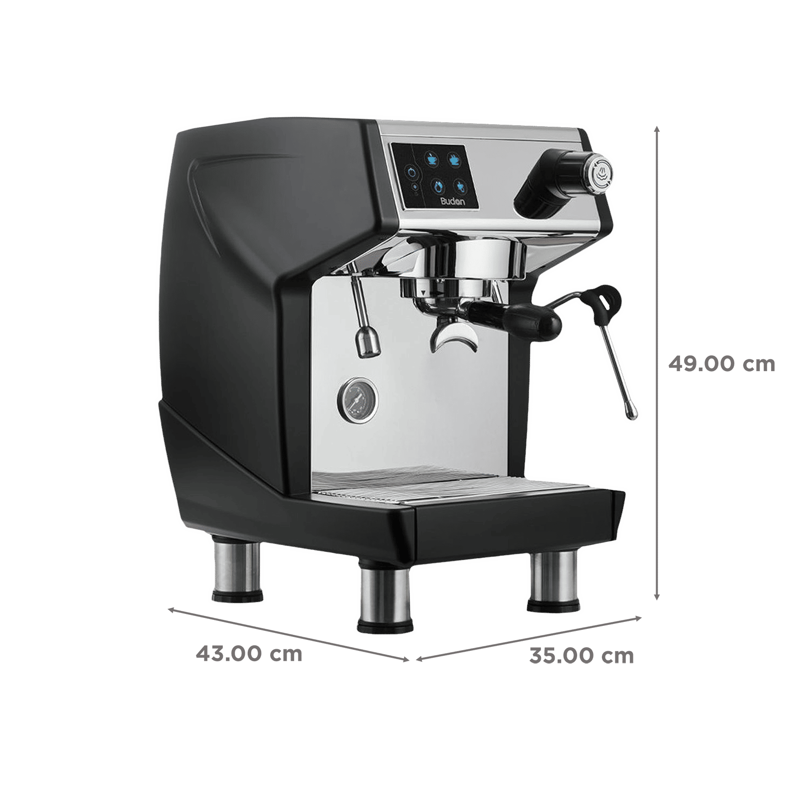 Budan 600 Watt 130 Cups Semi-Automatic Espresso Coffee Maker with Dust Resistant (Silver)_2