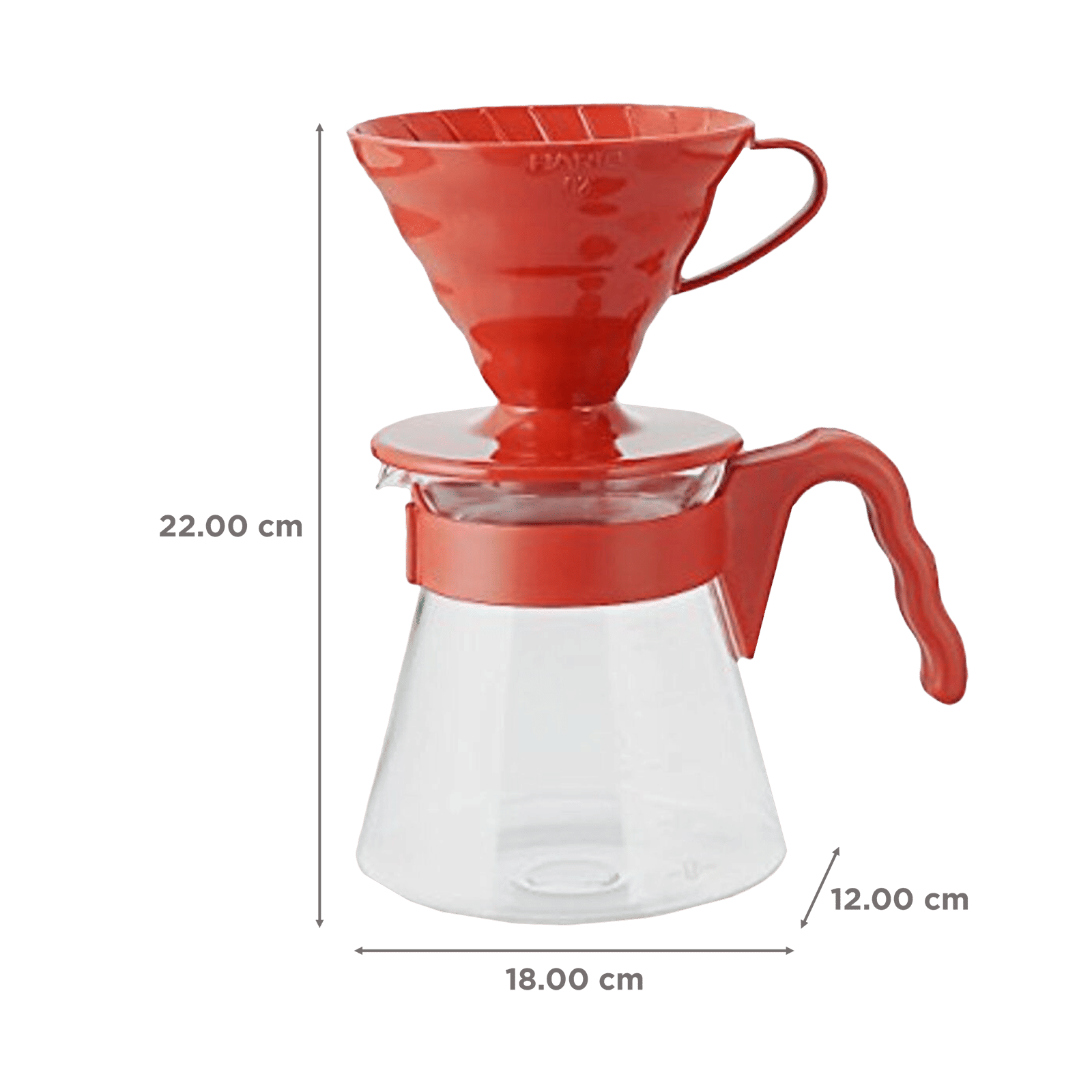 Hario V60 4 Cups Manual Espresso & Drip Coffee Maker with Heat Resistant (Red) Hario V60 4 Cups Manual Espresso & Drip Coffee Maker with Heat Resistant (Red)_2