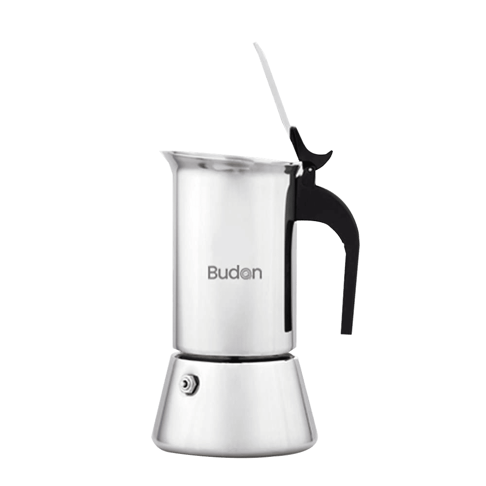 Budan 1000 Watt 6 Cups Manual Espresso Coffee Maker with Pressure Relief Valve (Silver) Budan 1000 Watt 6 Cups Manual Espresso Coffee Maker with Pressure Relief Valve (Silver)_6