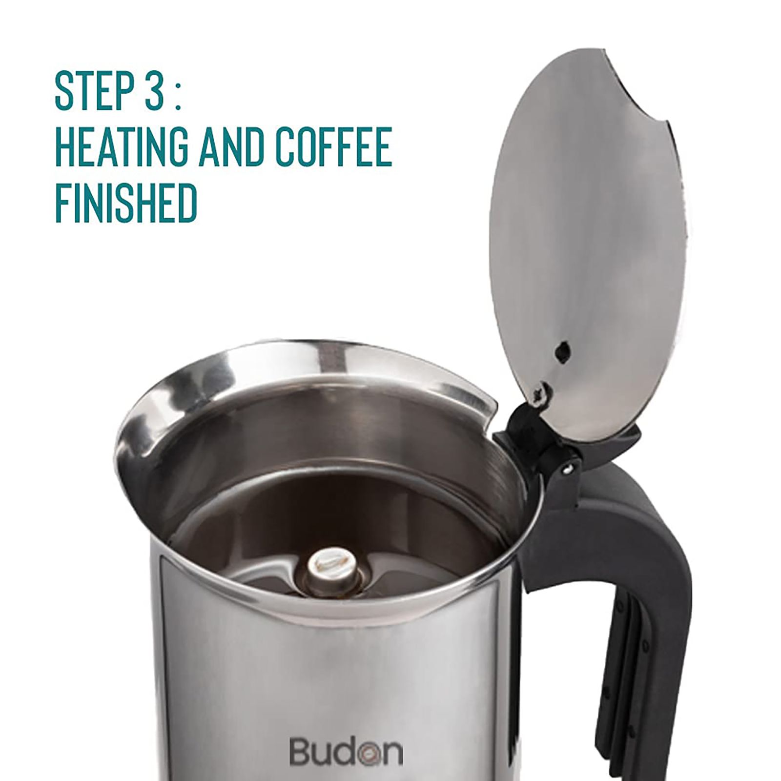 Budan 1000 Watt 6 Cups Manual Espresso Coffee Maker with Pressure Relief Valve (Silver) Budan 1000 Watt 6 Cups Manual Espresso Coffee Maker with Pressure Relief Valve (Silver)_7