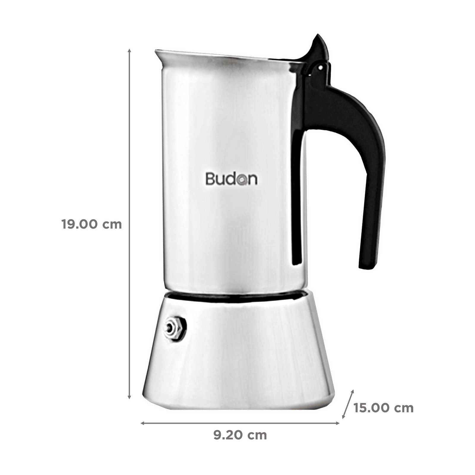 Budan 1000 Watt 6 Cups Manual Espresso Coffee Maker with Pressure Relief Valve (Silver) Budan 1000 Watt 6 Cups Manual Espresso Coffee Maker with Pressure Relief Valve (Silver)_2