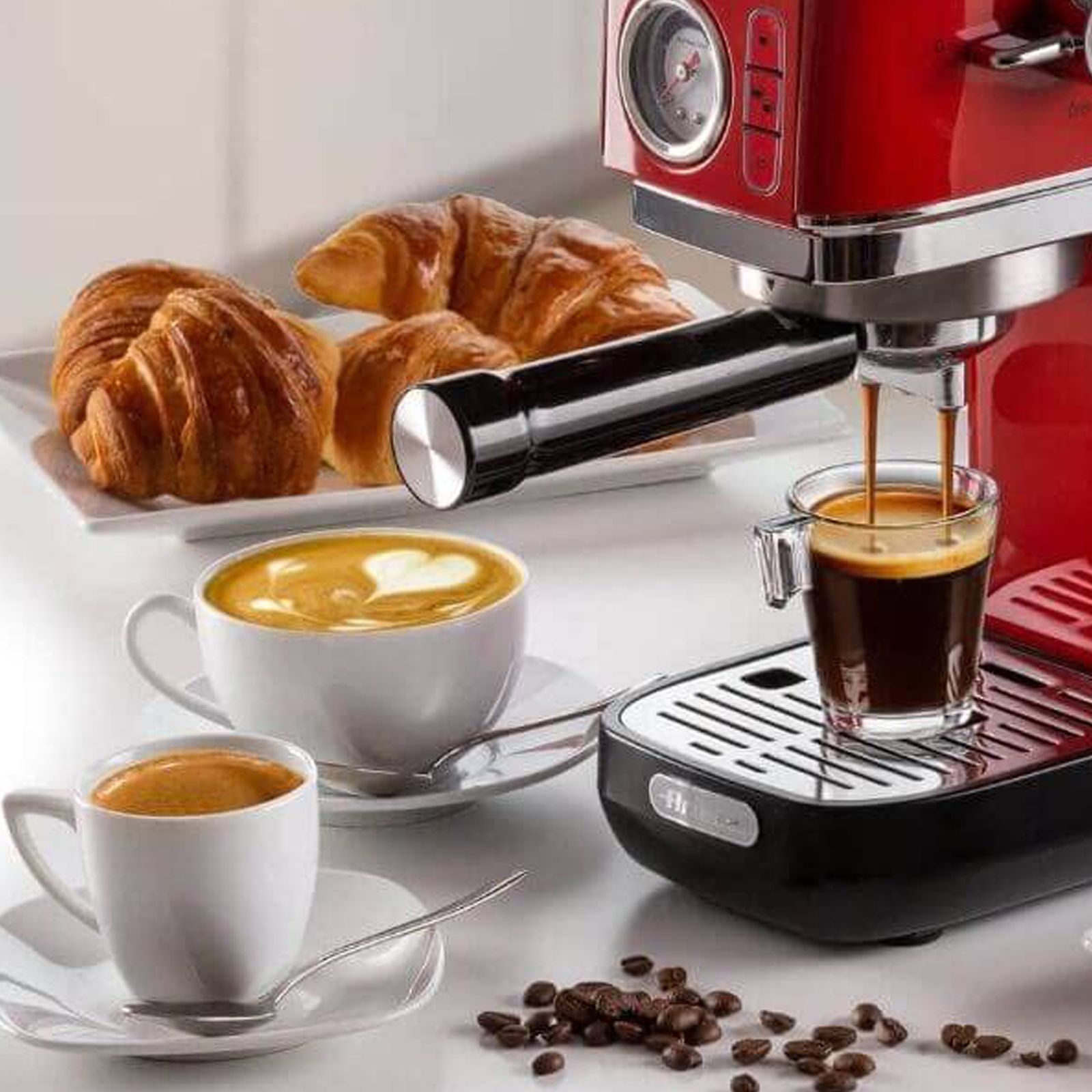 Ariete Slim Moderna 1300 Watt Automatic Espresso Coffee Maker with Reusable Filter (Red) Ariete Slim Moderna 1300 Watt Automatic Espresso Coffee Maker with Reusable Filter (Red)_5