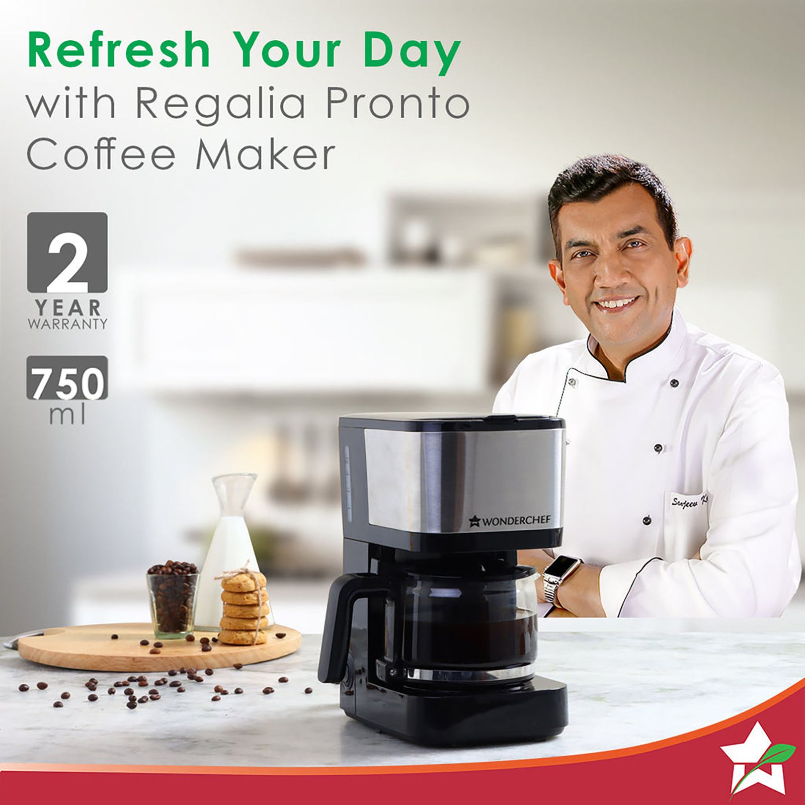 WONDERCHEF Regalia Pronto 600 Watt 6 Cups Automatic Espresso, 3-in-1 Filter Coffee & Cappuccino Coffee Maker with Drip Controller (Black and Silver)_12