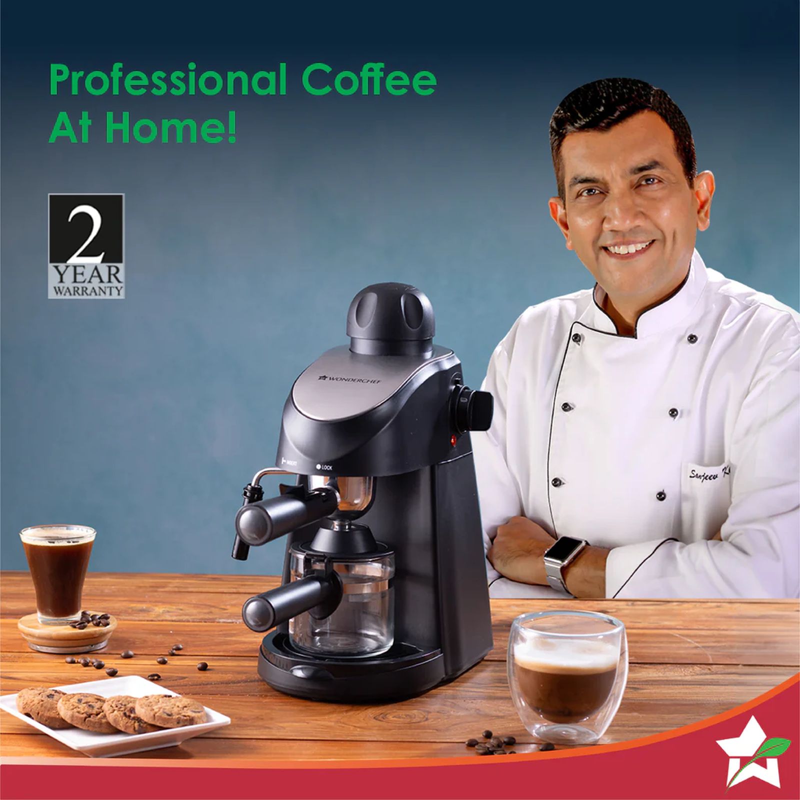 WONDERCHEF Regenta 800 Watt Automatic Espresso, Latte & Cappuccino Coffee Maker with Temperature Dial (Black) WONDERCHEF Regenta 800 Watt Automatic Espresso, Latte & Cappuccino Coffee Maker with Temperature Dial (Black)_7