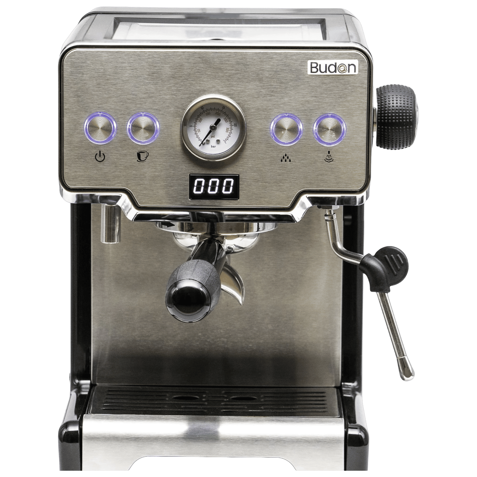 Budan BUDEM101 1450 Watt 10 Cups Automatic Black, Latte, Cappuccino, Americano, Espresso, Macchiato, Mocha, Cold Brews, Flat White & Irish Coffee Maker with Stainless Steel Heater (Silver) Budan BUDEM101 1450 Watt 10 Cups Automatic Black, Latte, Cappuccino, Americano, Espresso, Macchiato, Mocha, Cold Brews, Flat White & Irish Coffee Maker with Stainless Steel Heater (Silver)_1