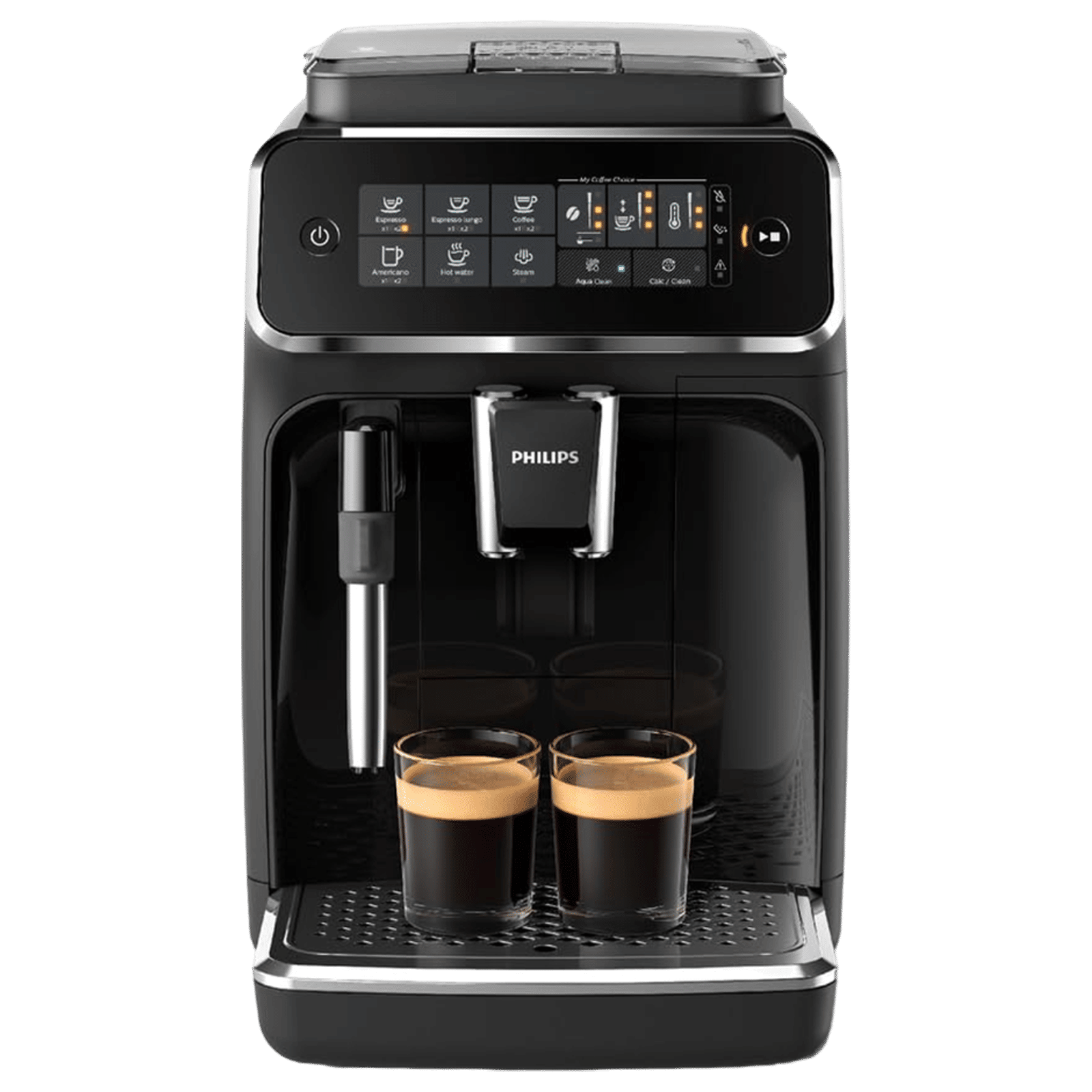 PHILIPS 3200 Series 1500 Watt Automatic Espresso, Hot Water, Coffee, Americano, Espresso Lungo & Cappuccino Coffee Maker with Aroma Extract (Black) PHILIPS 3200 Series 1500 Watt Automatic Espresso, Hot Water, Coffee, Americano, Espresso Lungo & Cappuccino Coffee Maker with Aroma Extract (Black)_1