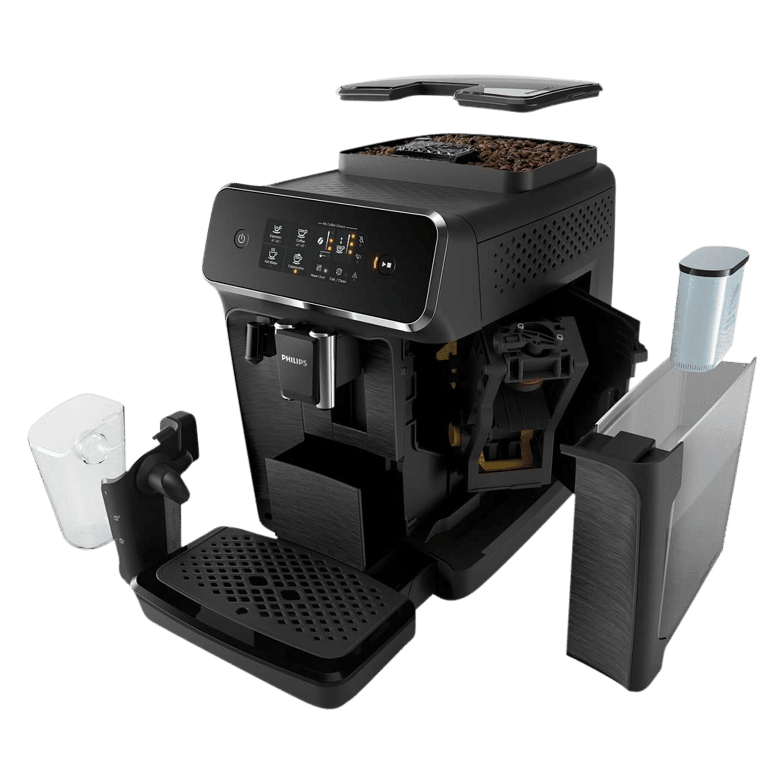 PHILIPS 2200 Series 1500 Watt Automatic Espresso, Hot Water,Coffee & Cappuccino Coffee Maker with Aroma Extract (Black) PHILIPS 2200 Series 1500 Watt Automatic Espresso, Hot Water,Coffee & Cappuccino Coffee Maker with Aroma Extract (Black)_7
