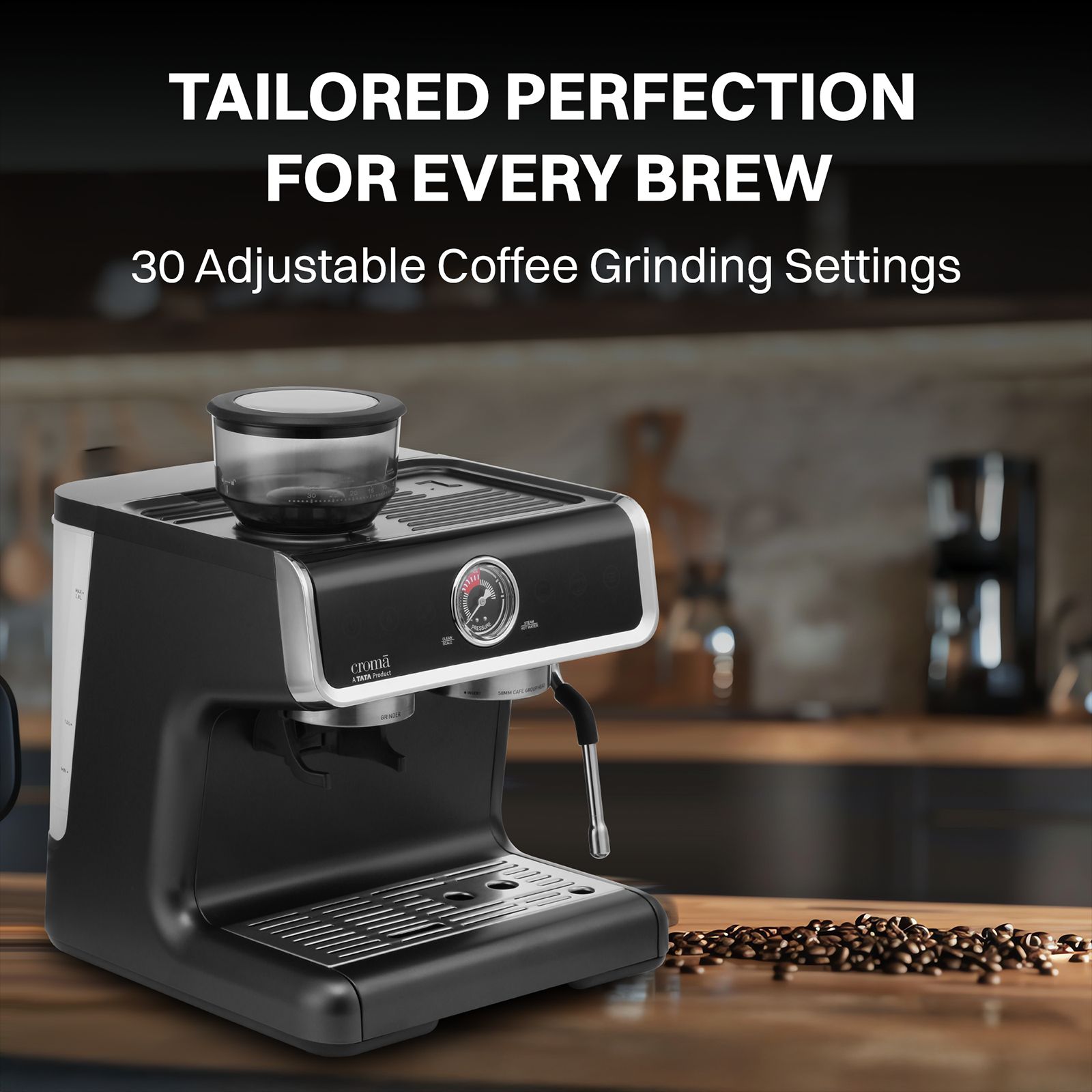 Croma Automatic Espresso, Cappuccino & Latte Coffee Maker with Auto Clean & Descaling Function (Grey) Croma Automatic Espresso, Cappuccino & Latte Coffee Maker with Auto Clean & Descaling Function (Grey)_12